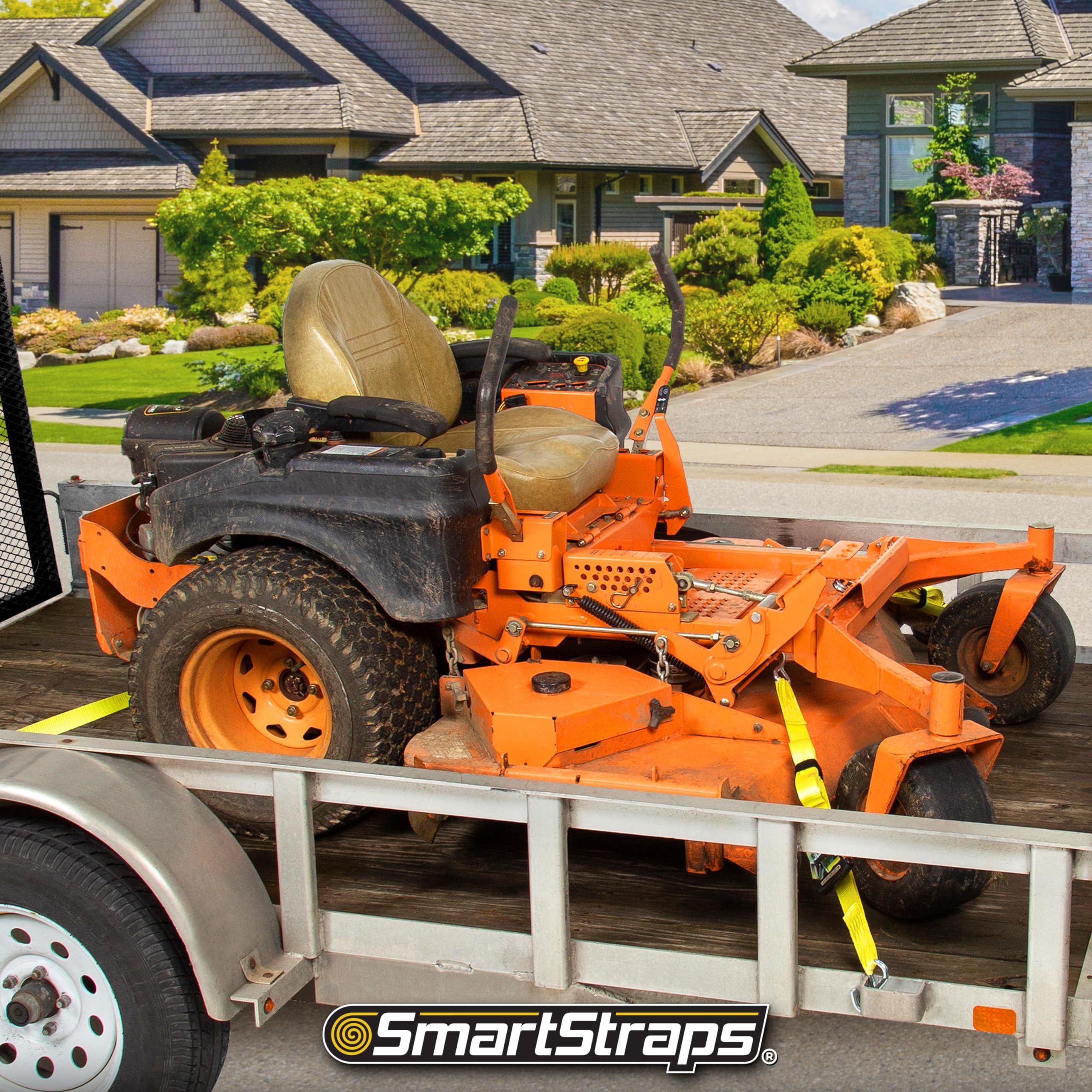 SmartStraps 14 Commercial Ratchet Tie Down Strap - 5,000lbs Break Strength, 1,667lbs Safe Work Load - Commercial Duty Tie Downs