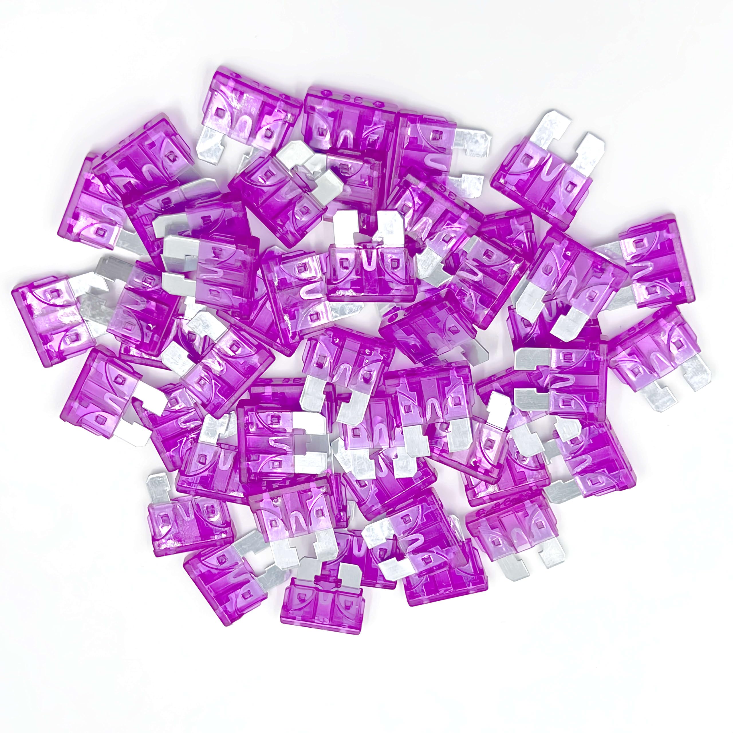 Xjlsgxusg 50Pcs 35Amp Standard Car Fuses, Blade Fuse Assortment Kit For Car, Marine, Truck, Rv Fuse Replacement