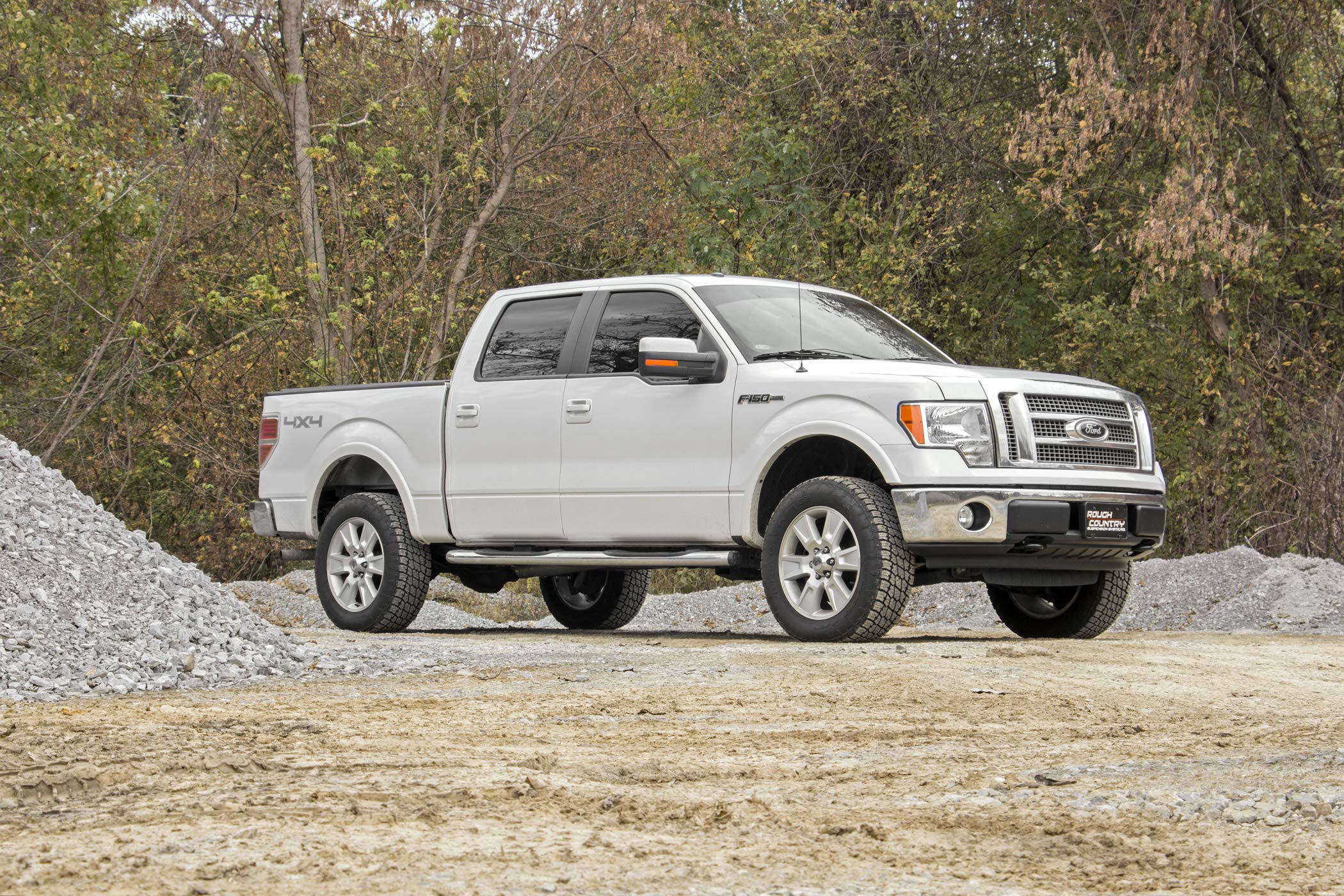 Rough Country 2" Molded Leveling Kit for 2009-2024 Ford F-150 2WD/4WD, Black, Model 52200, Urethane Material