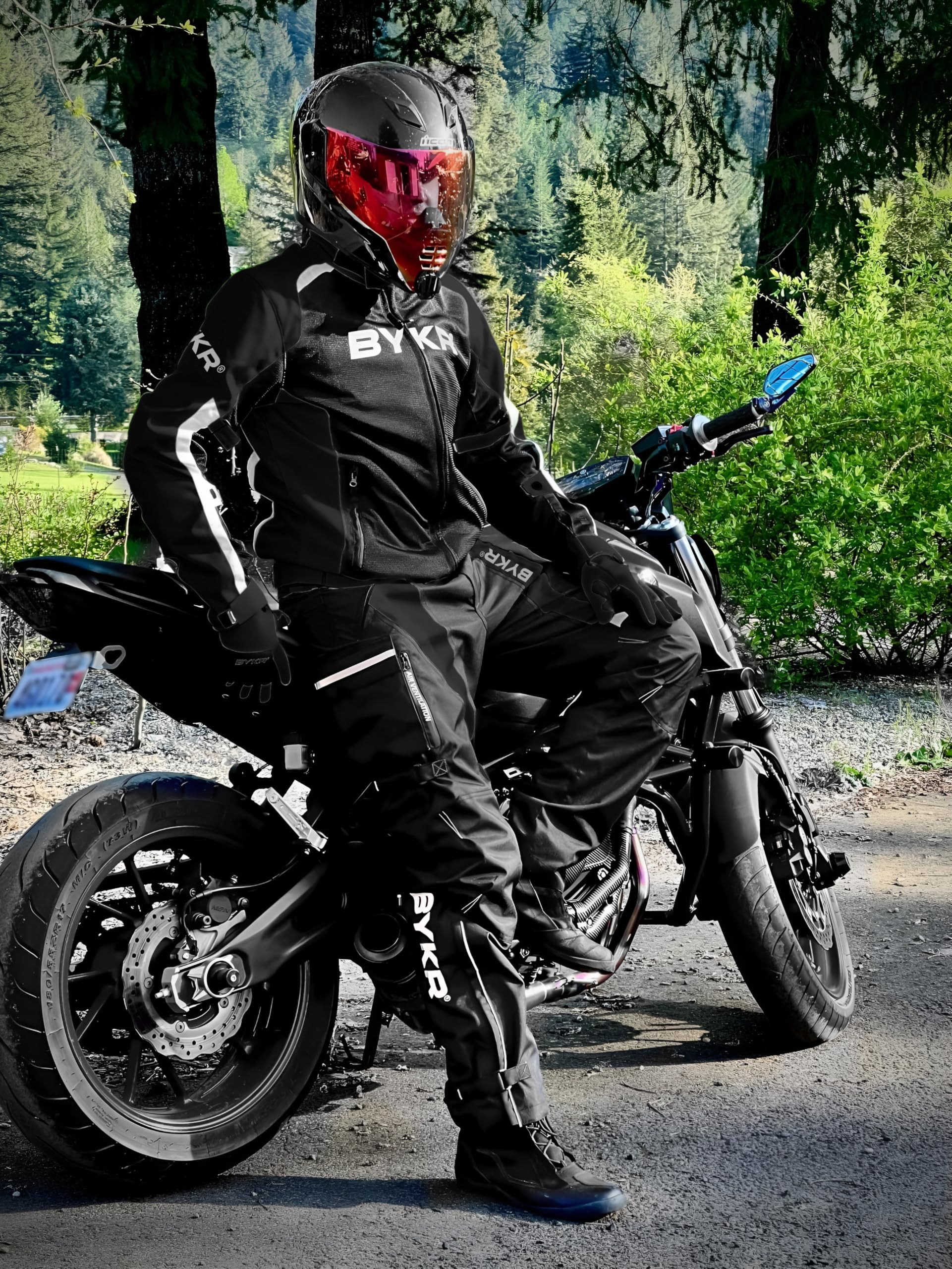 Bykr Motorcycle Pants For Men & Women Armored Cordura Overpants Enduro Atv Dual Sports Motocross Cargo Touring Adventure Pant (3