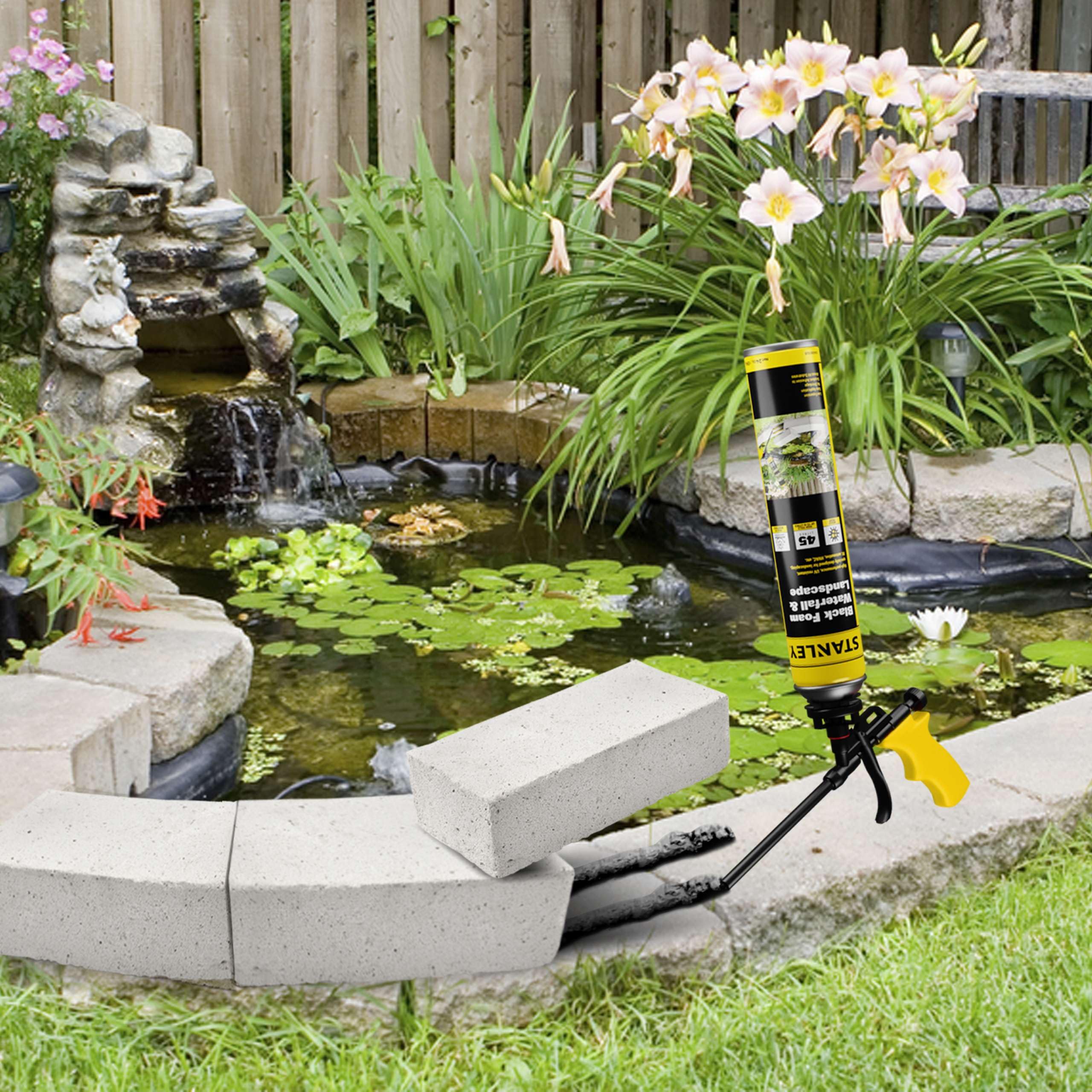 STANLEY Black Spray Foam Pro - 1x24 oz, Black Expanding Foam Sealant for RV, Automotive & Landscaping, Waterproof, UV Resistant,