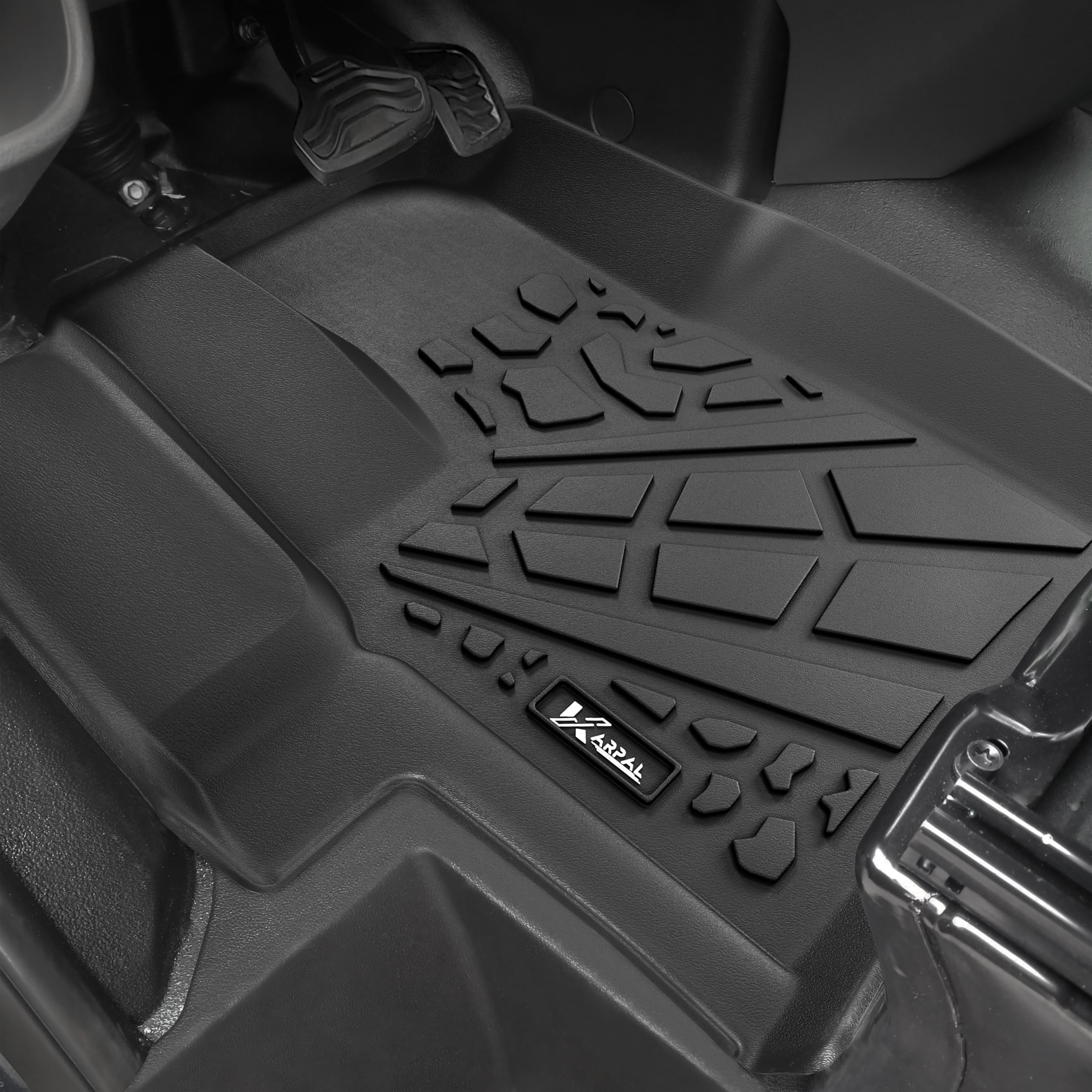 Karpal Floor Mats Front Liner Fit For 2020-2024 Ford Transit With Vinyl Flooring (No Transit Connect) All Weather Custom Fit Tpe