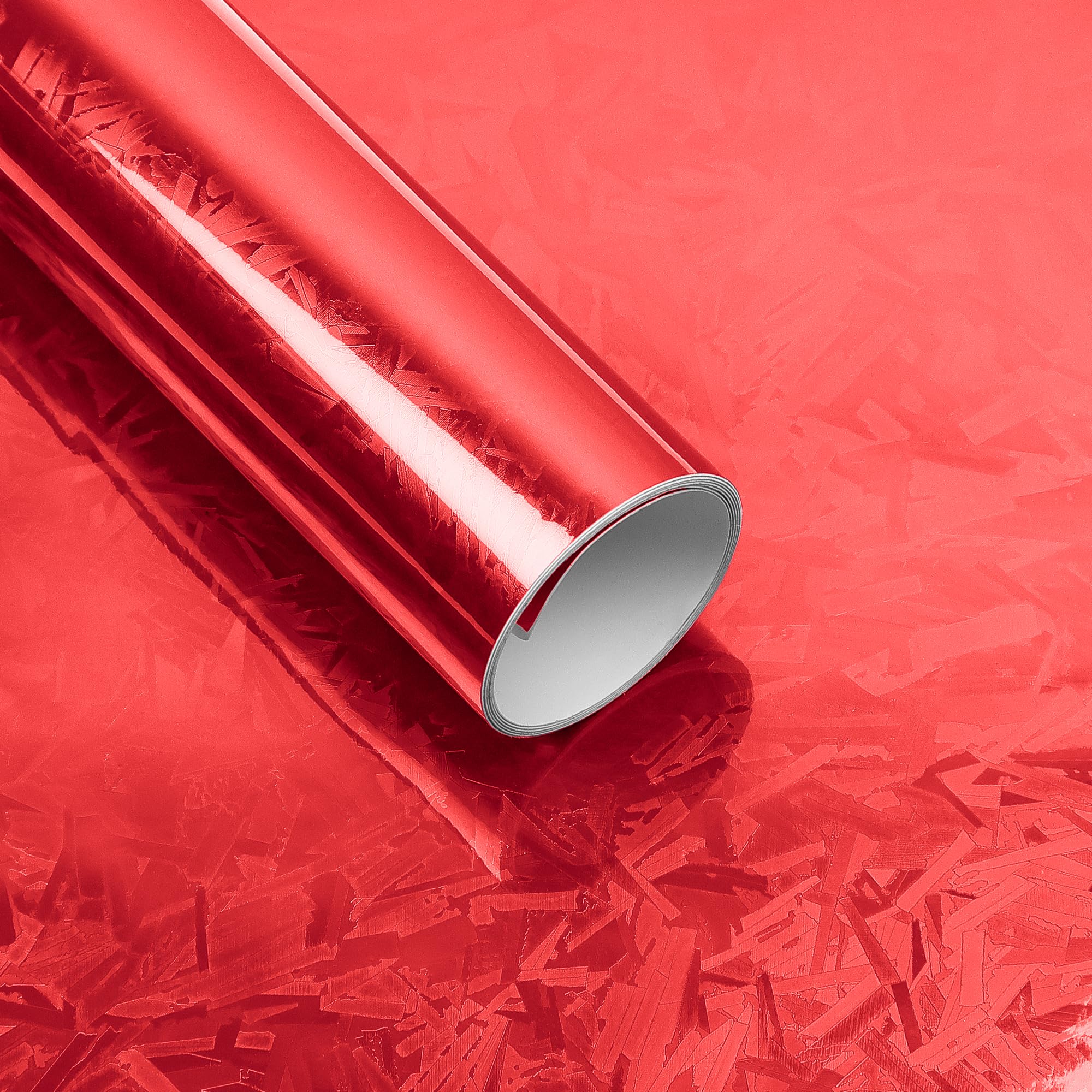 Lypumso Eletroplated Forged Carbon Fiber Vinyl Wrap, Gloss Redplating Chrome Mirror Car Wrap Vinyl Diy Auto Sticker Decal Film S