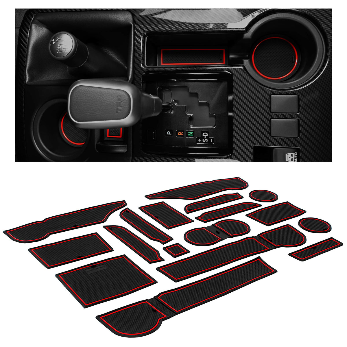 CupHolderHero Fits Toyota 4Runner 2010-2023 Accessories, Premium Custom Non-Slip Anti-Dust Cup Holder Inserts, Center Console Li