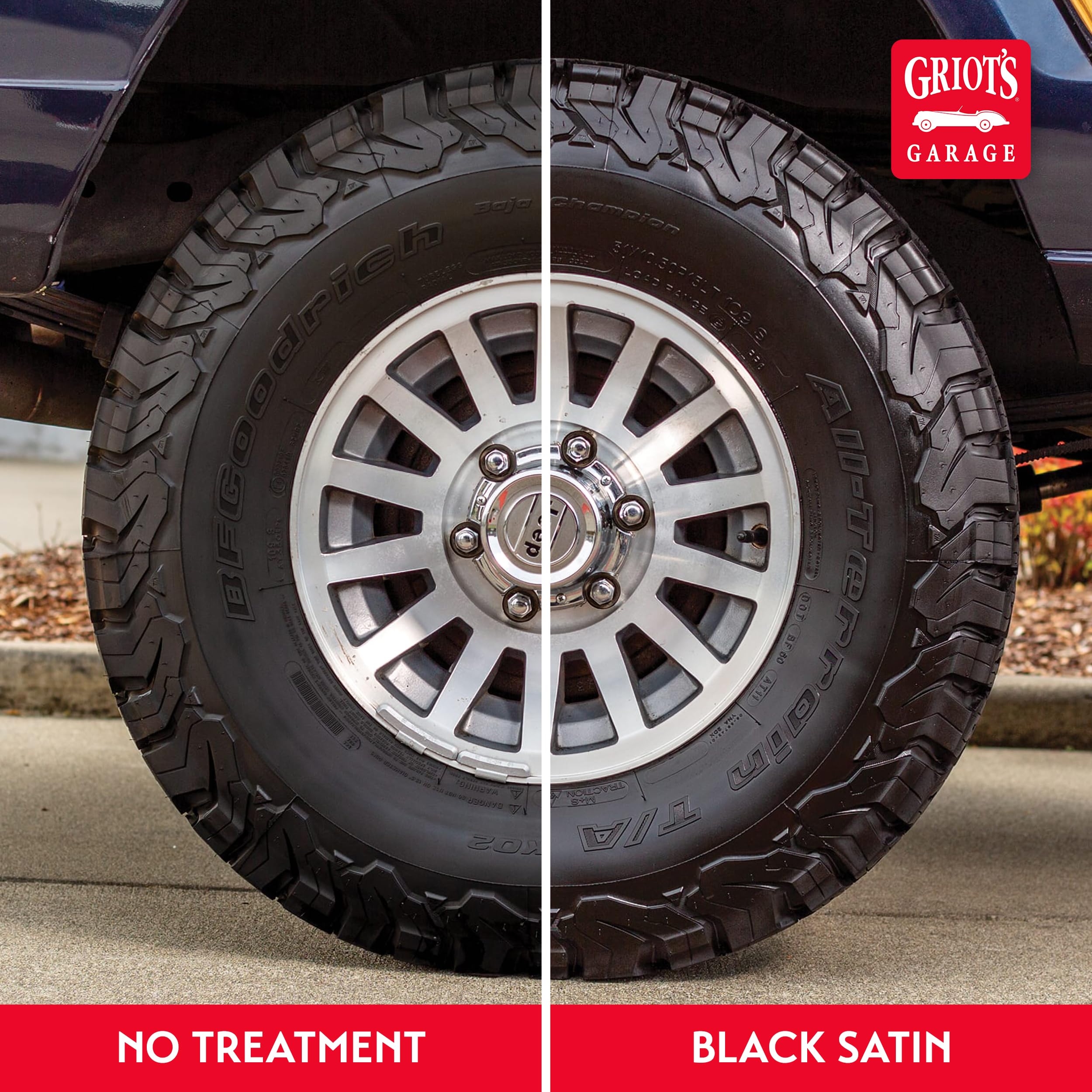 Griot'S Garage Black Satin Tire Coating, Provides A Low-Gloss, Satin Finish, Non-Greasy, Long-Lasting, Quick-Drying, Easy-To- Us