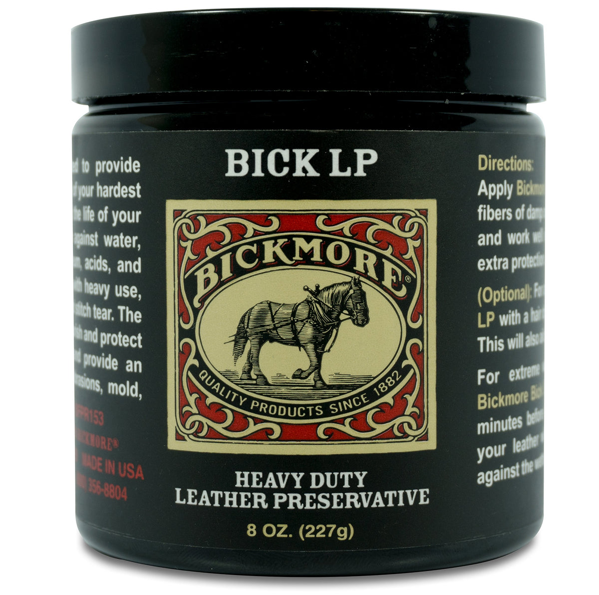 Bickmore Leather Conditioner, Scratch Repair Bick LP 8oz - Heavy Duty LP Leather Preservative | Leather Protector, Softener and 