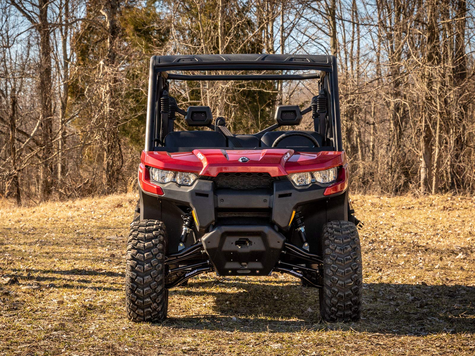 Superatv Arched 2' Forward Offset A Arms For Can-Am Defender Hd 5 / Hd 8 / Hd 10 - See Fitment For Compatible Years & Sub-Models | Powder Coated Black | Run Up To 32' Tires!