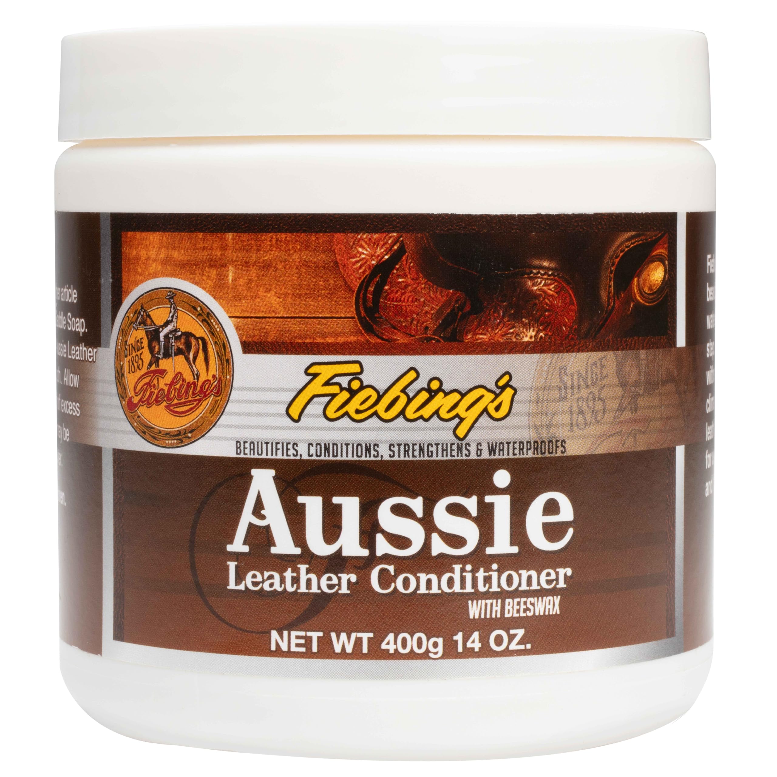 Fiebing's Aussie Leather Conditioner (14 oz) - Contains Beeswax to Withstand Hot Conditions - Preserve, Moisturize, Strengthen, 