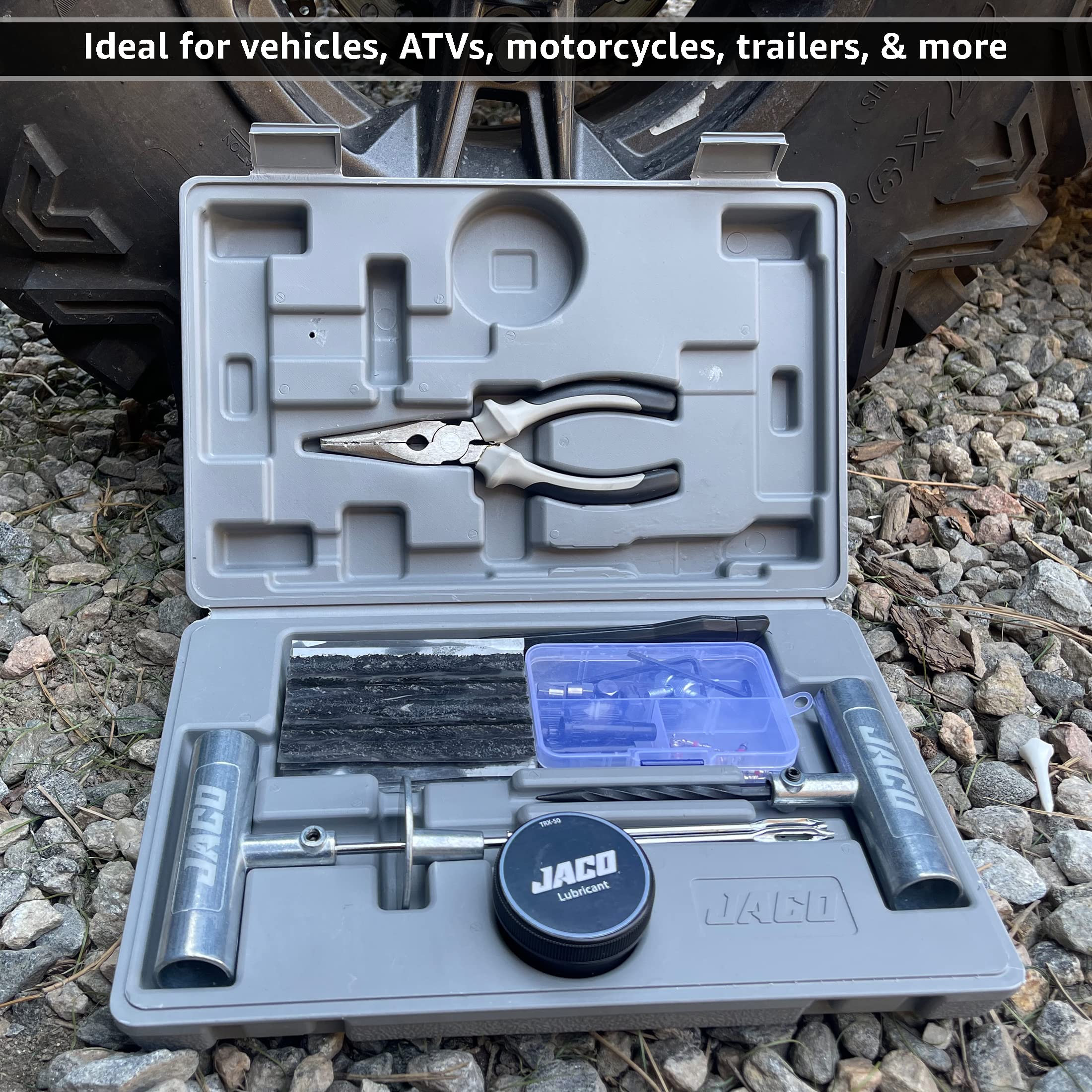 Jaco Trx-50 Heavy Duty Tire Repair Kit | Universal Tire Plug Kit