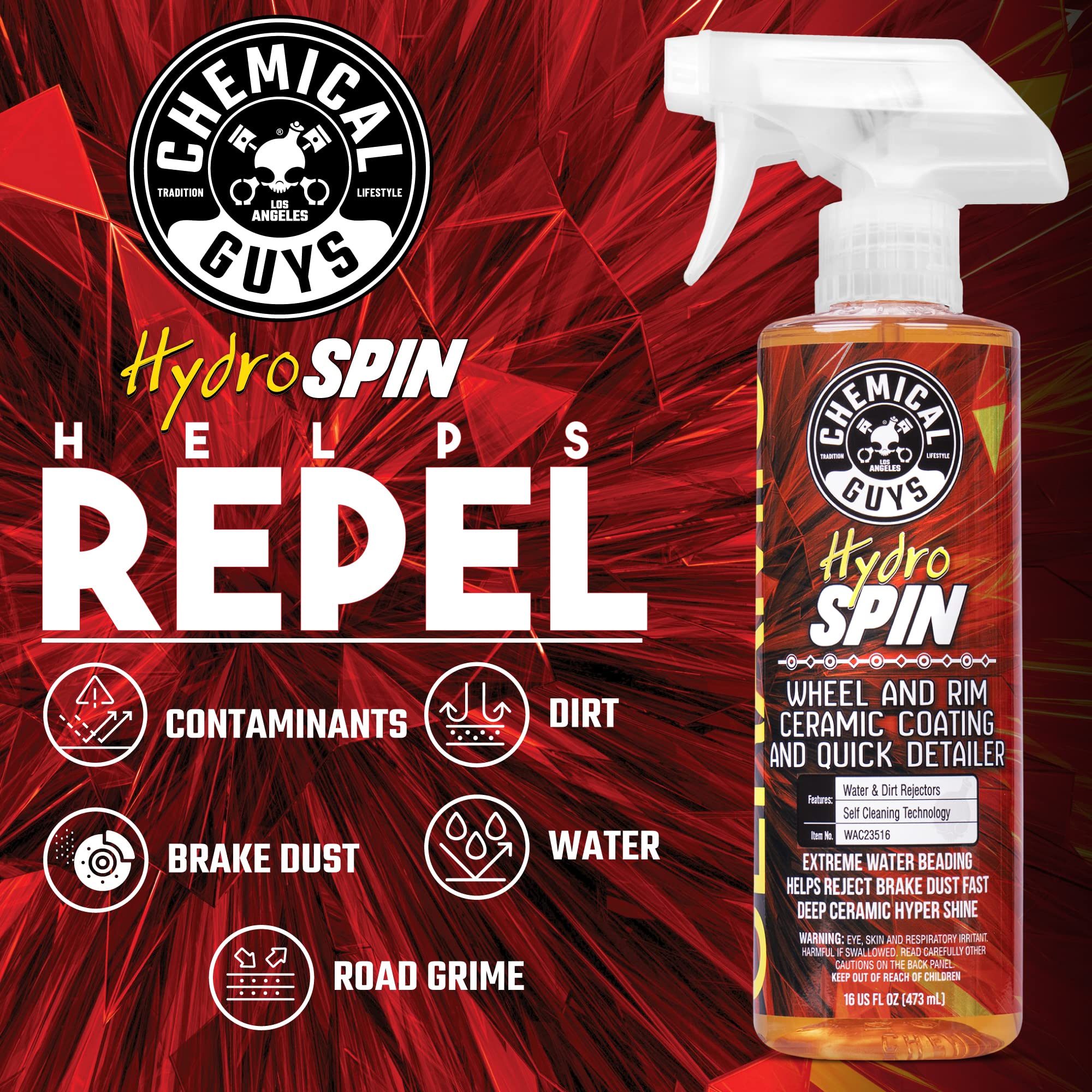 Chemical Guys Hydrospin Wheel & Rim Ceramic Coating And Quick Detailer (16 Oz)