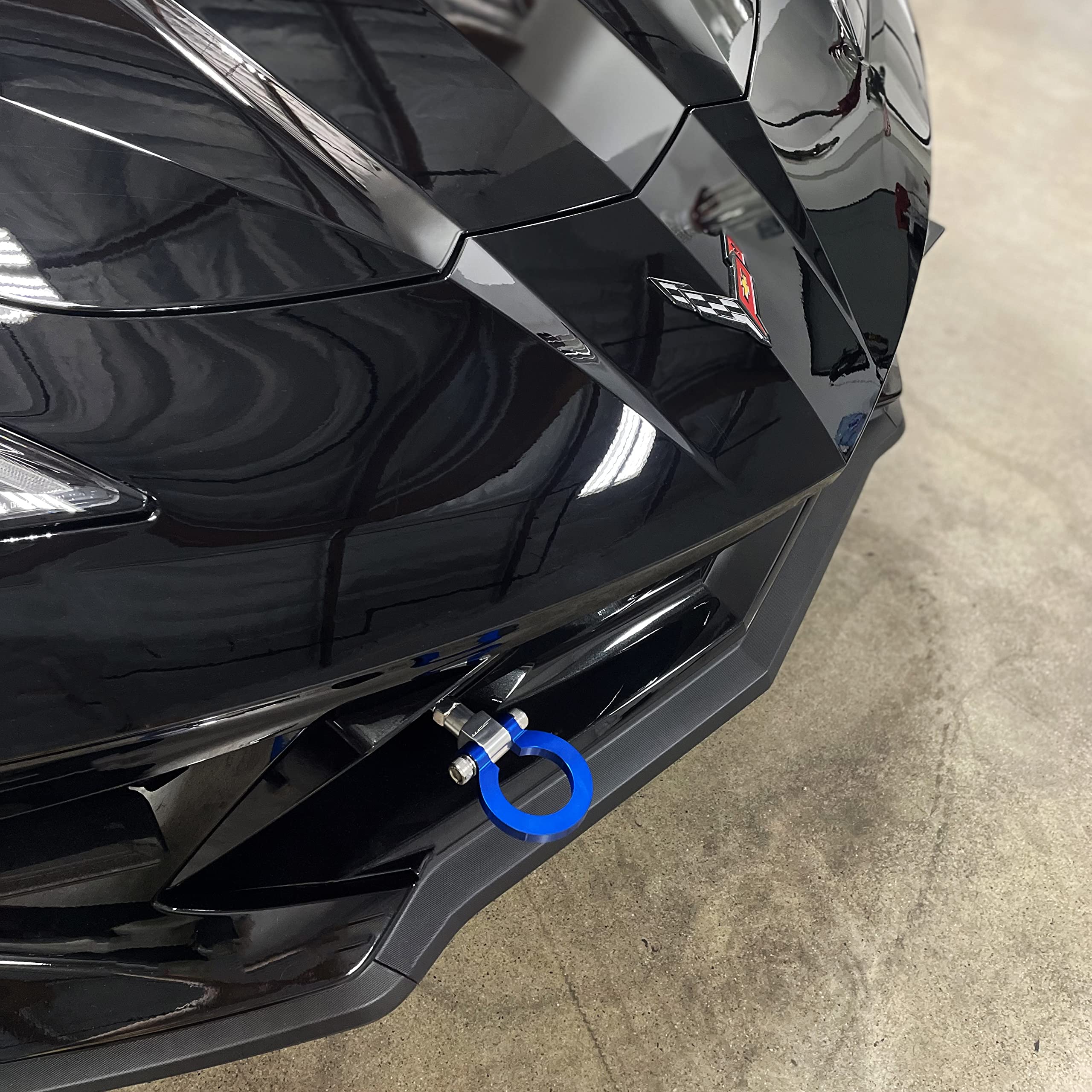 SR1 Performance C7 & C8 Corvette Premium Tow Hook for 2014-2025 Corvettes (Front & Rear, Blue)