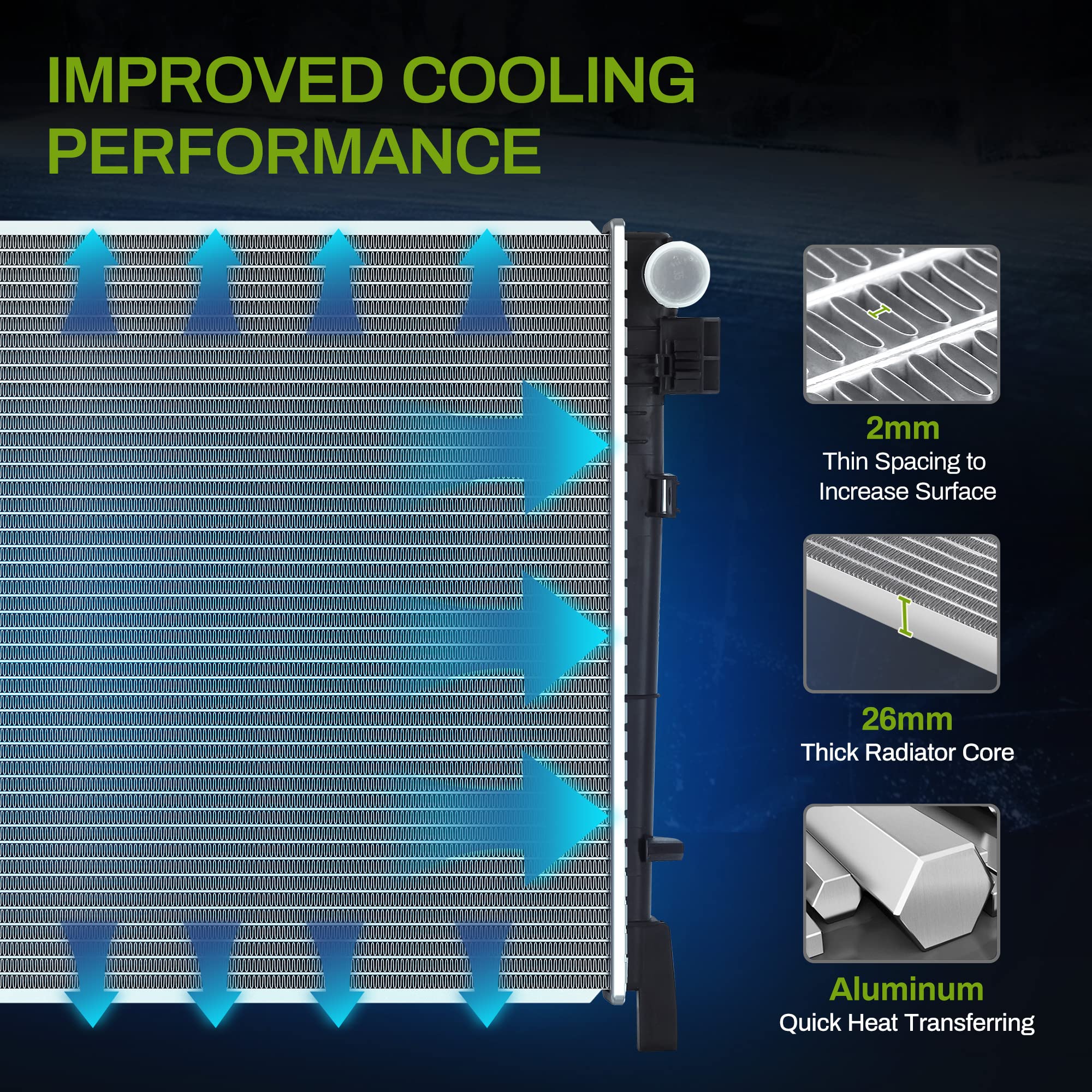 Autosaver88 Radiator Compatible With 2009-2020 Dodge Journey 2.4L 3.5L 3.6L V6 L4