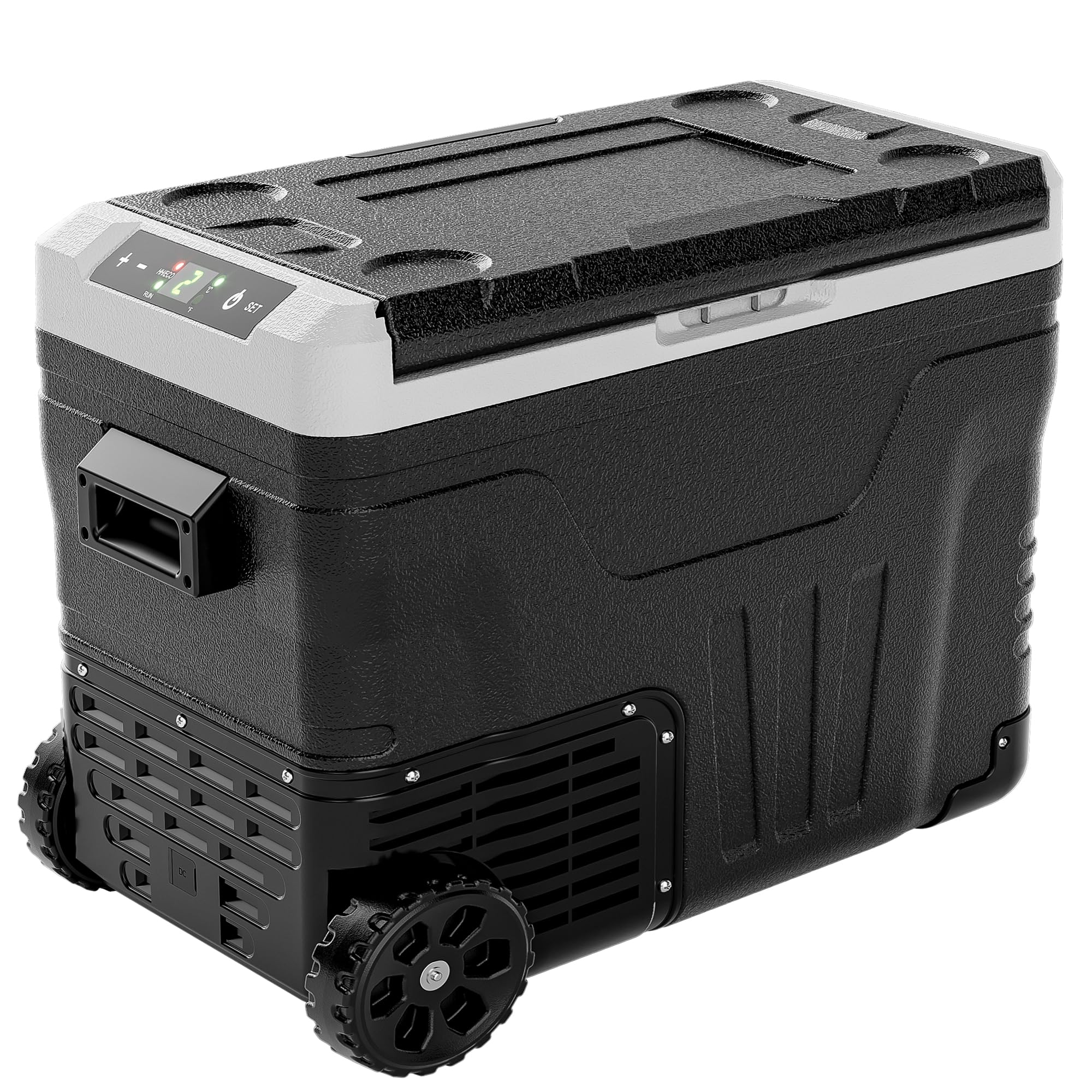 Euhomy 12 Volt Refrigerator, 53Qt(50L) Electric Cooler, Portable Freezer 12V/24V Dc 110-240V Ac, 12V Fridge -4?~68?, 12V Cooler