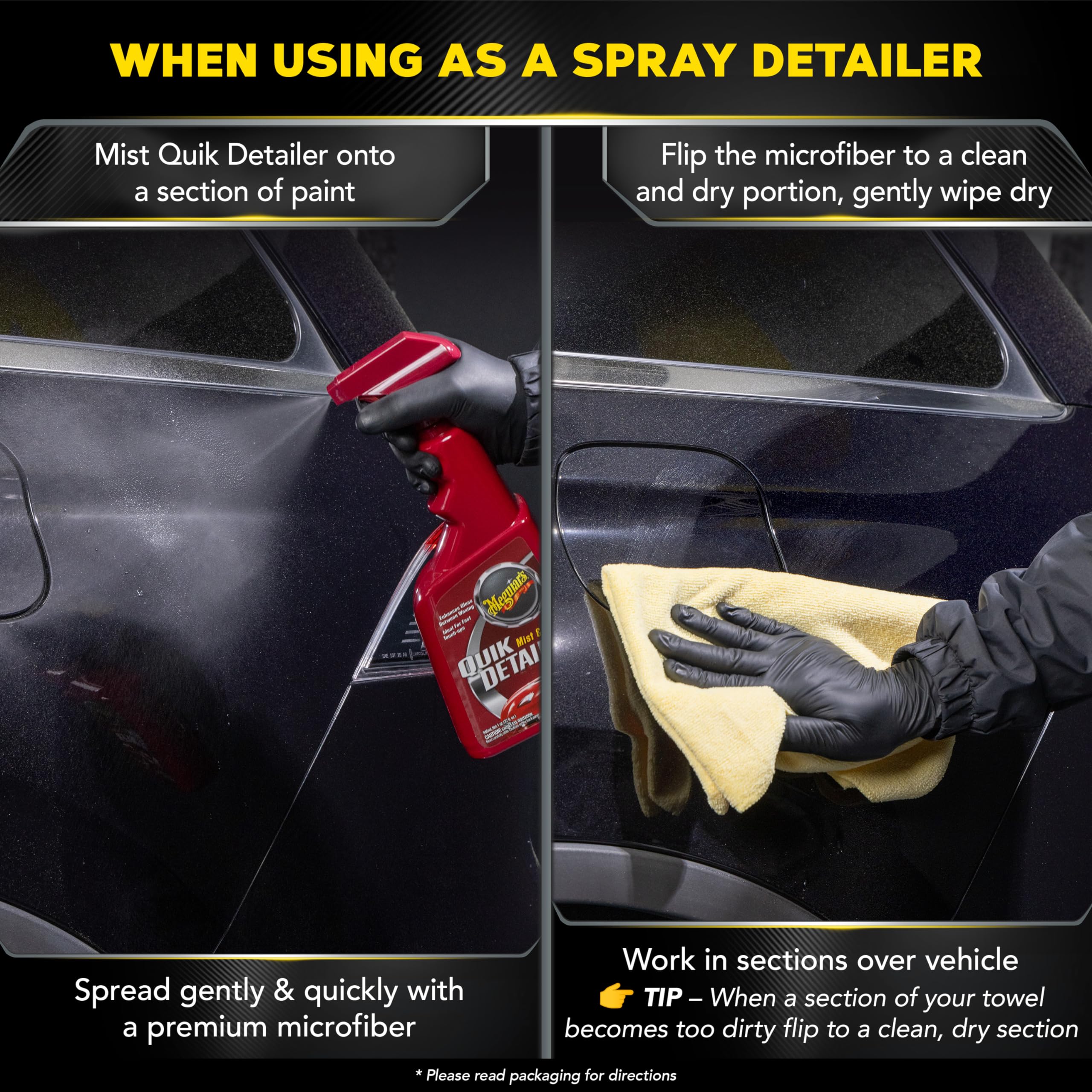 Meguiars A3316Sp Quik Detailer Mist & Wipe, 16 Fluid Ounces