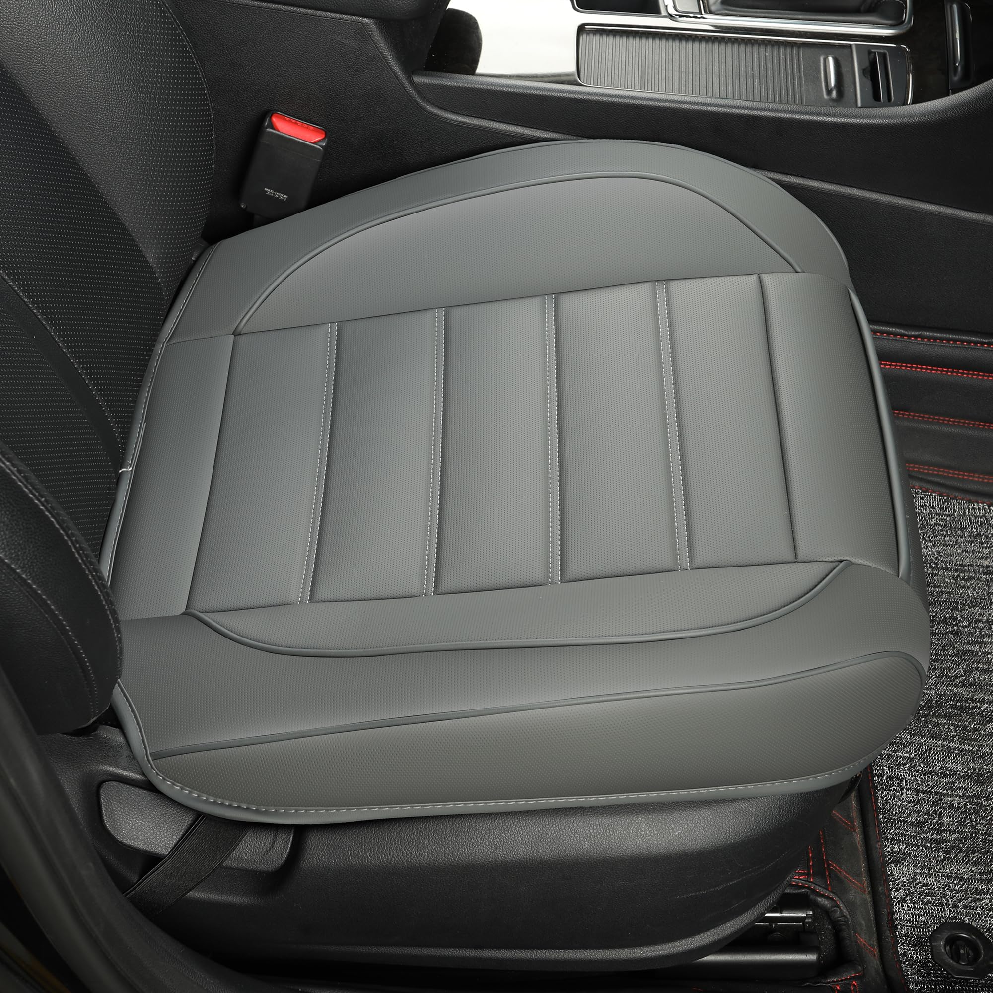 Vankerful 1 Pack Leather Front Car Seat Covers,Bottom Seat Covers for Cars,Driver Car Seat Cover,Luxury Seat Protectors,Waterpro