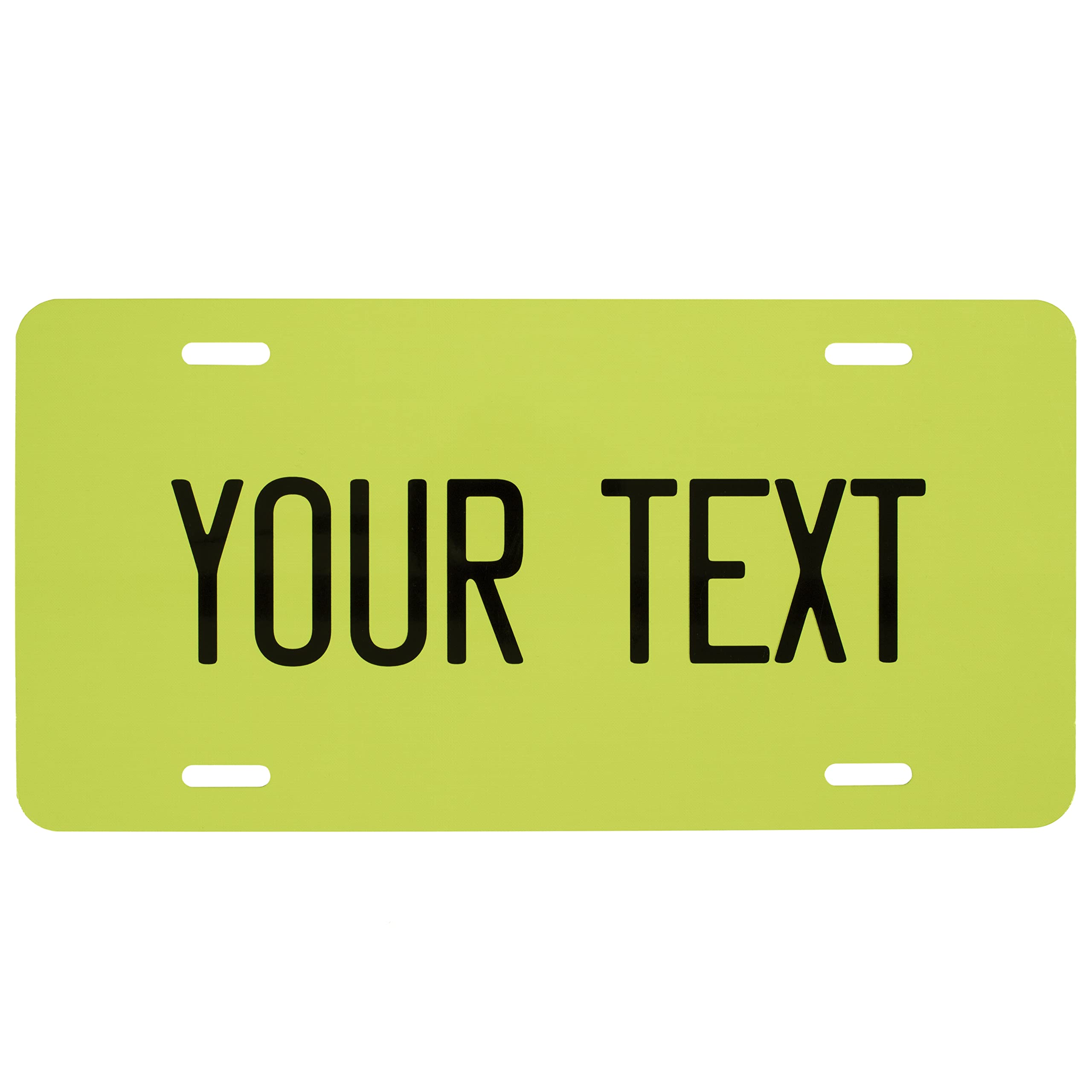 Custom License Plate For Front Of Car - Personalized Car Tags - 6” X 12” Universal Fit (Pear Green)