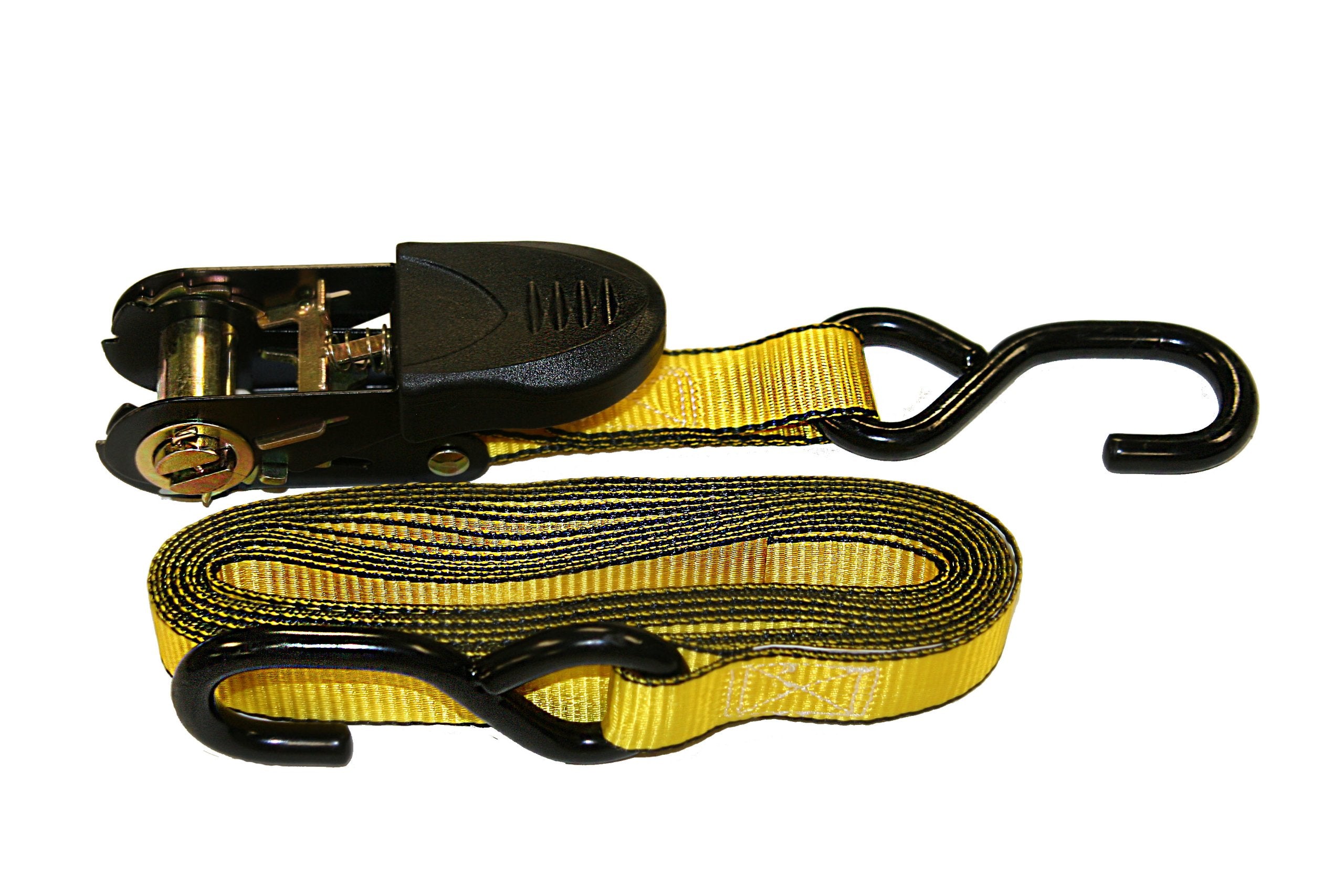 Everest Premium Ratchet Tie Down - 4 Pk - 1 In - 10 Ft - 300 Lbs Working Load - 900 Lbs Break Strength - Cambuckle Alternative -