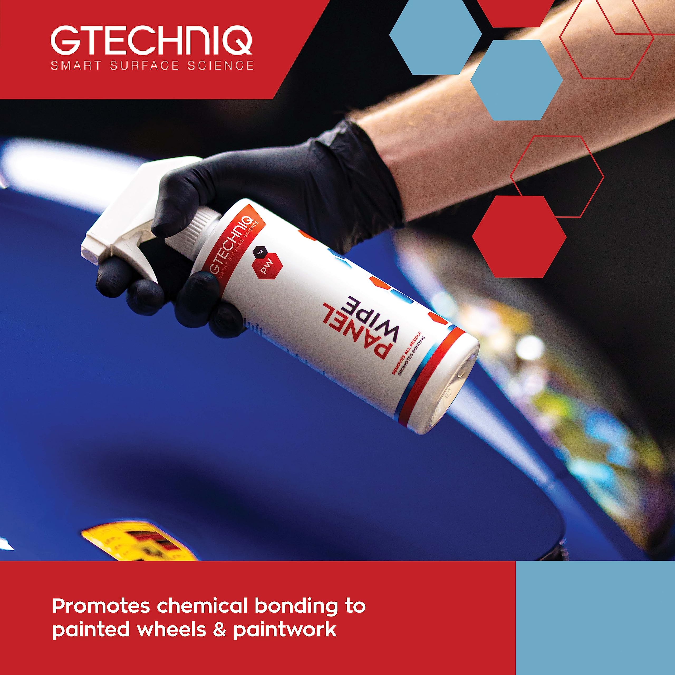 Gtechniq Panel Wipe 500ml - Fragrance-Free Car Cleaner for Polish Residue, Transparent Pre-Sealant Solution
