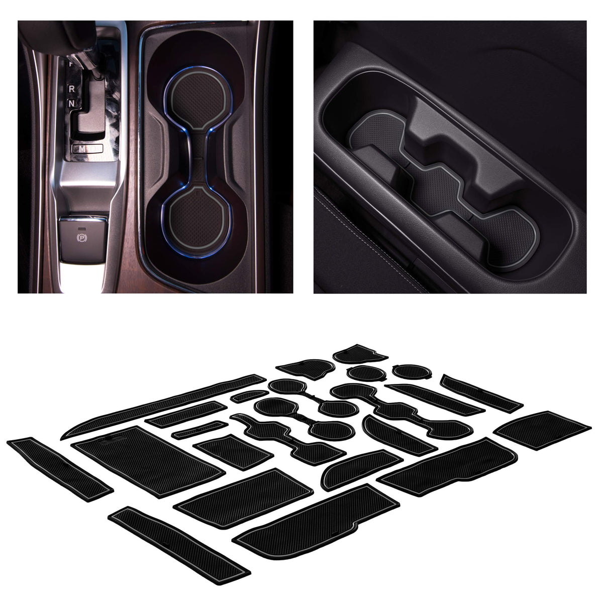 CupHolderHero Fits Subaru Ascent 2019-2022 Accessories - Premium Custom Non-Slip Anti-Dust Cup Holder Inserts, Center Console Li