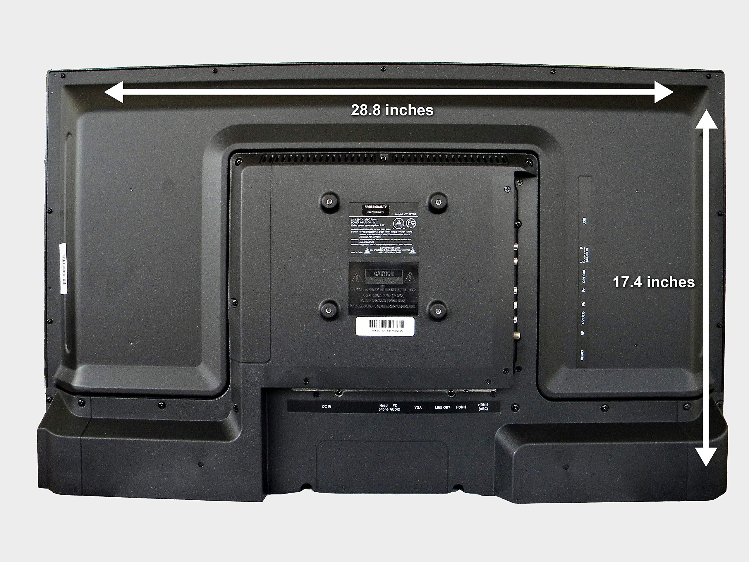 Free Signal Tv Transit 12 Volt Flat Screen Tv For Rv, 32 Inch Tv With Led Screen, Ac/Dc Powered With 1080P Hd Resolution, Hdmi/Usb Inputs, Use In Rvs, Campers, Boats And Off-Grid Applications