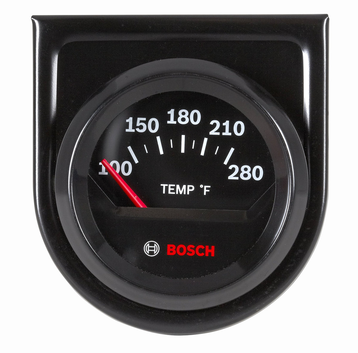 Actron Bosch Sp0F000049 Style Line 2'' Electrical Water/Oil Temperature Gauge (Black Dial Face, Black Bezel)