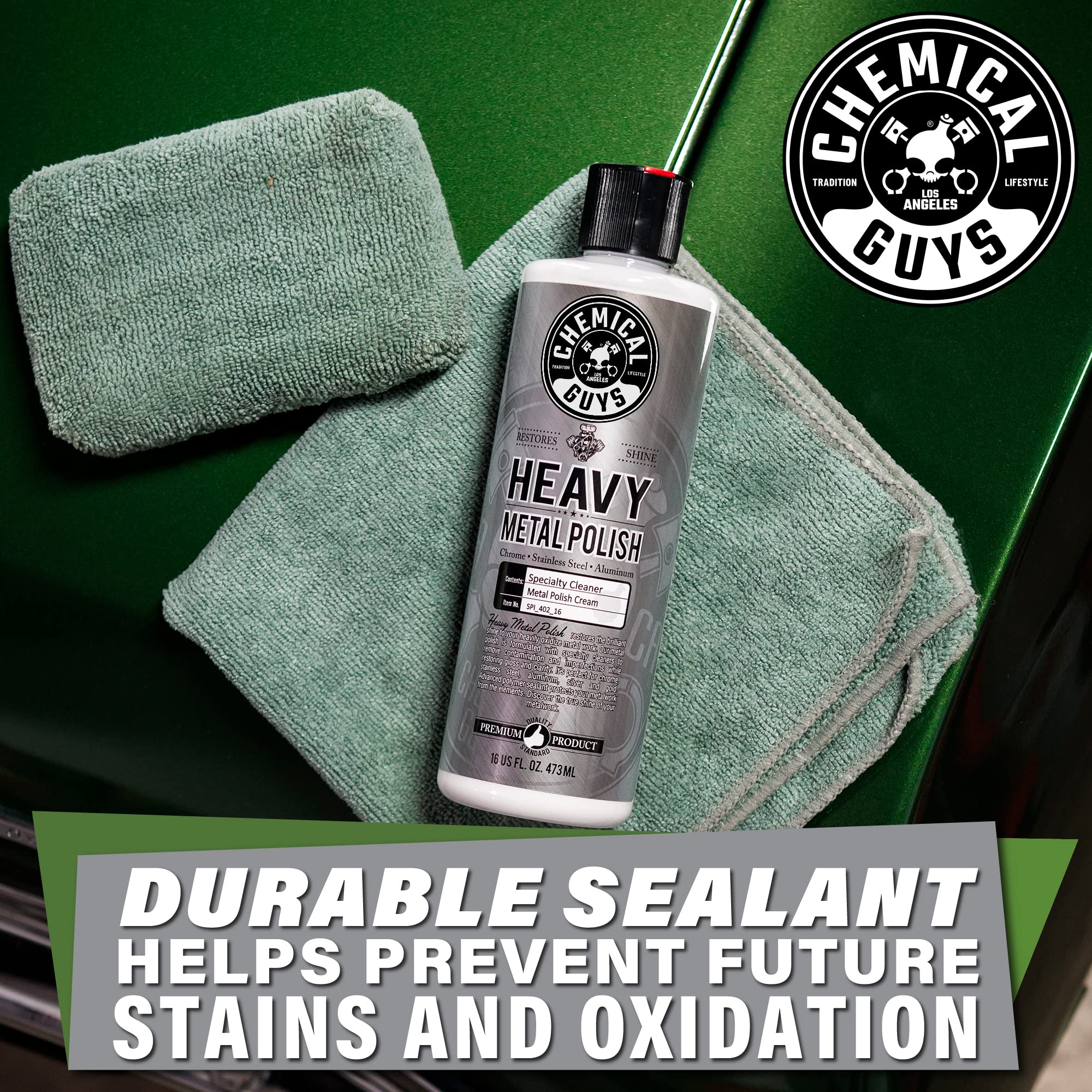 Chemical Guys Spi_402_16, Heavy Metal Polish Restorer And Protectant, (Safe For Cars, Trucks, Suvs, Rvs, Motorcycles, And More) 16 Fl Oz