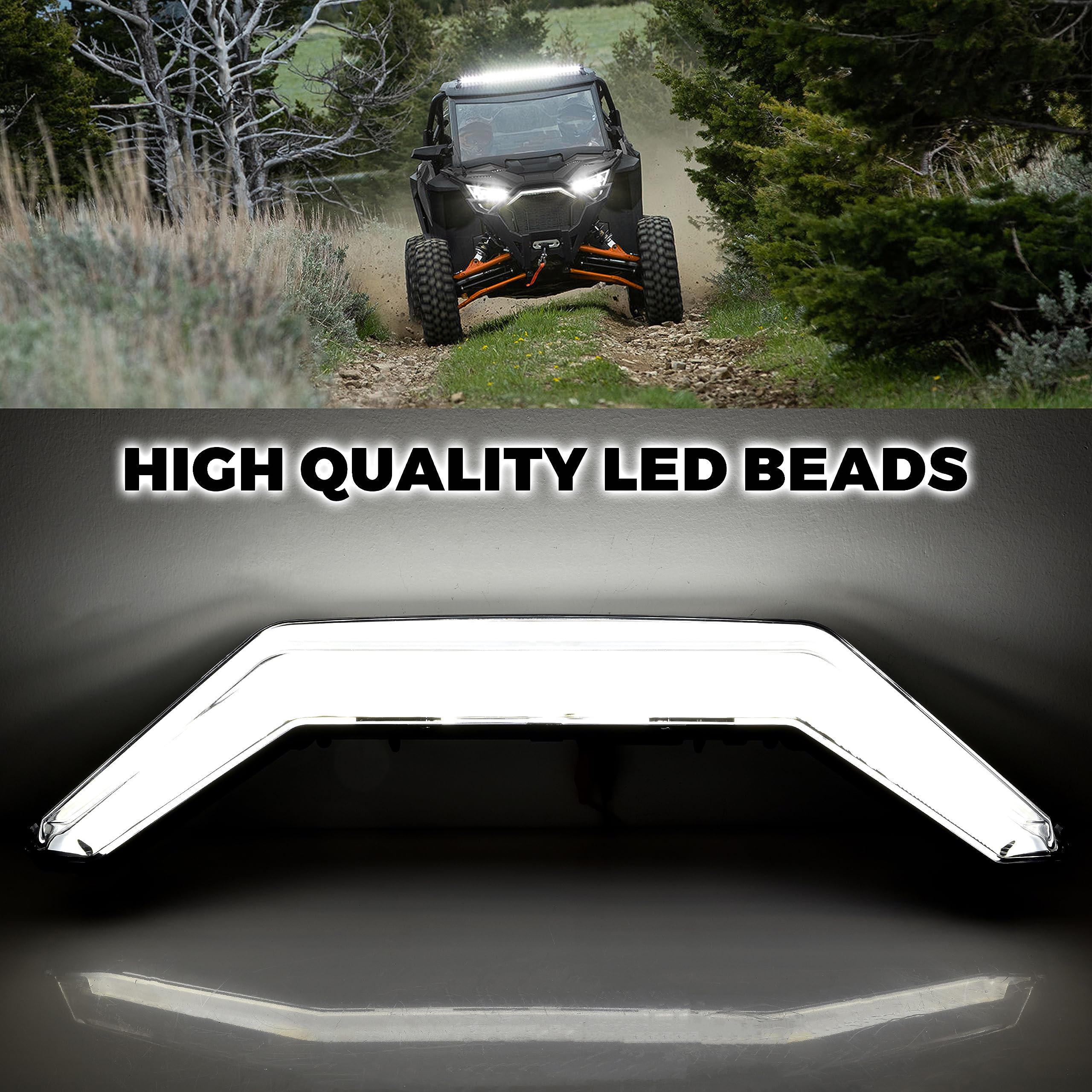Sautvs Front Accent Light For Rzr Pro Xp, Led Center Grill Light Front Signature Light For Polaris Polaris Rzr Pro Xp/ Xp4/ Rzr Pro R/Rzr Turbo R Accessories 2020-2024(1Pcs, Replace #2884346)