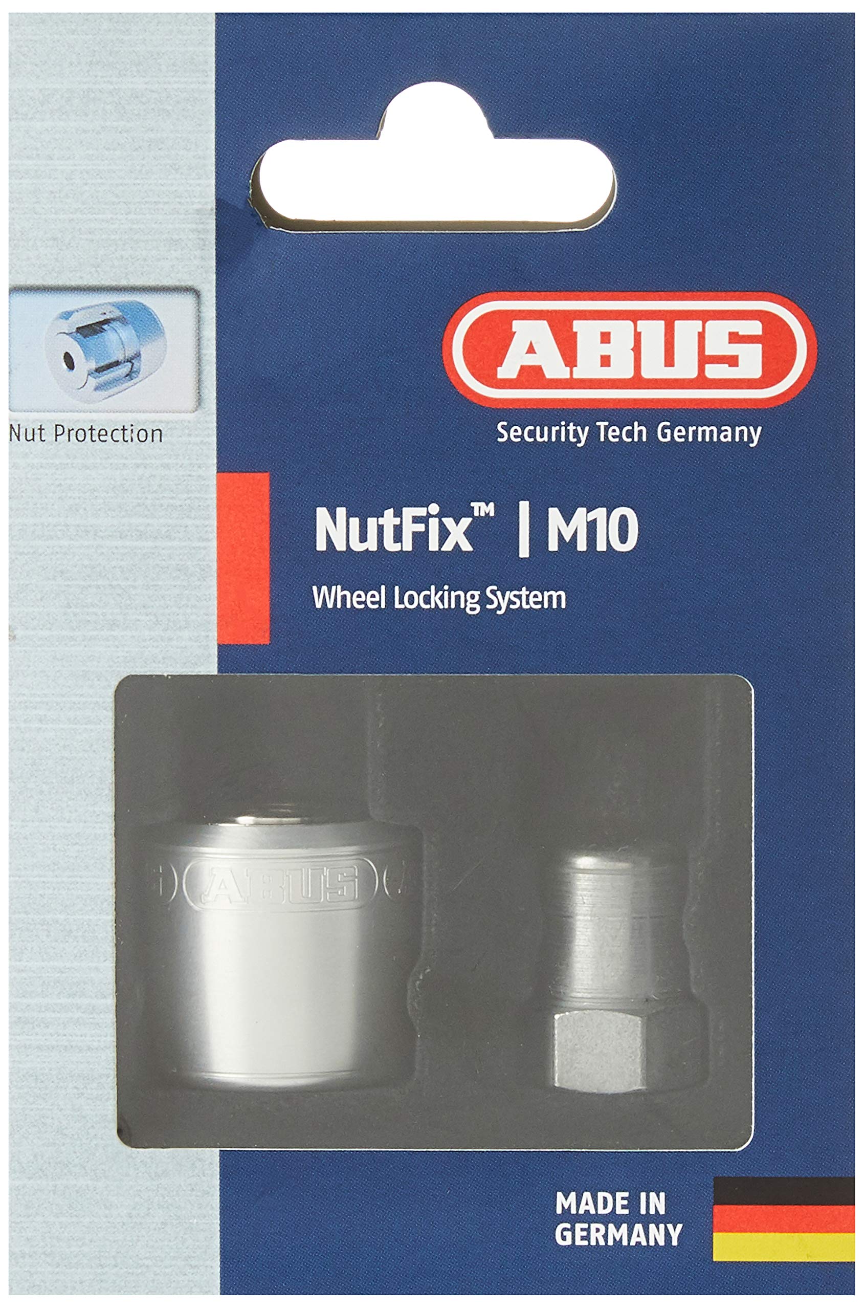 Abus Wheel Lock Nutfix Solid Axle Single M10 Axle Diameter Wheel Lock