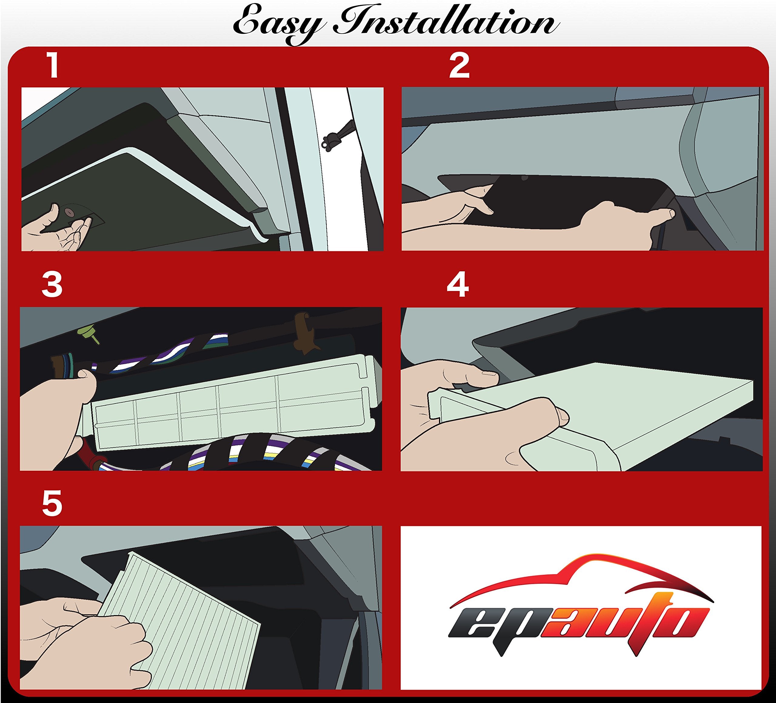 Epauto Cp132 (Cf10132) Replacement For Premium Cabin Air Filter Includes Activated Carbon