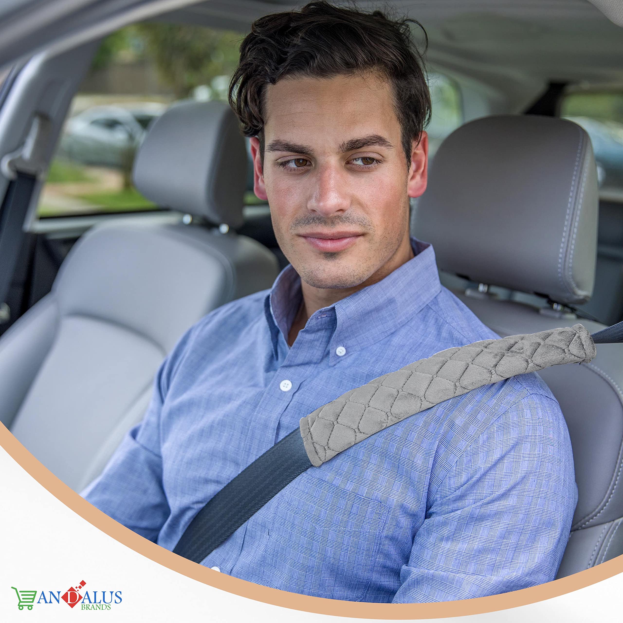 Andalus Soft Seat Belt Cover Pad Pack Of 4, Drive Safely With Our Comfortable Seatbelt Covers, Universal Usage & Fit For All Car