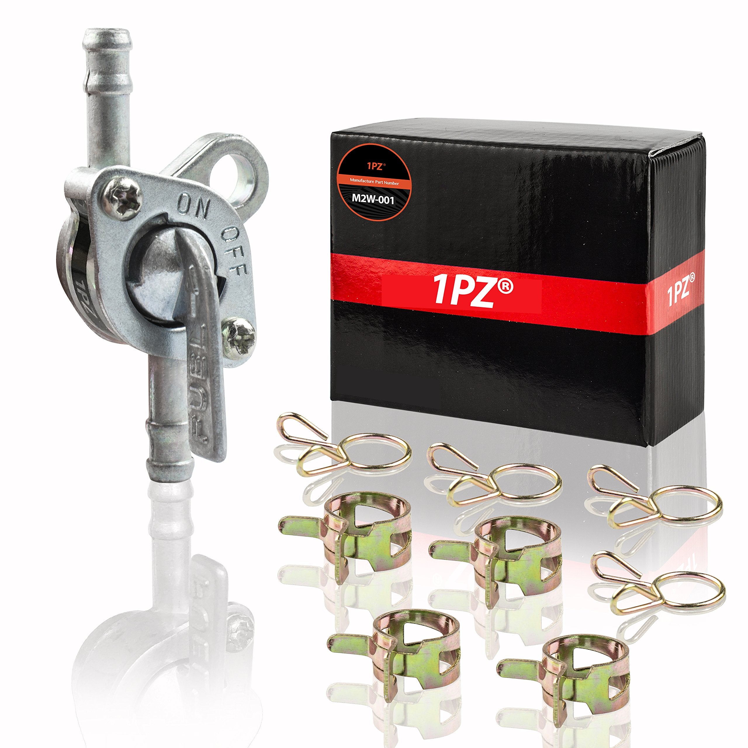 1Pz M2W-001 In-Line Gas Fuel Shut Off Petcock Fits 6Mm 1/4'' Or 3/16'' Id Hose Fuel Line For 50Cc 70Cc 90Cc 100Cc 110Cc 125Cc Sc