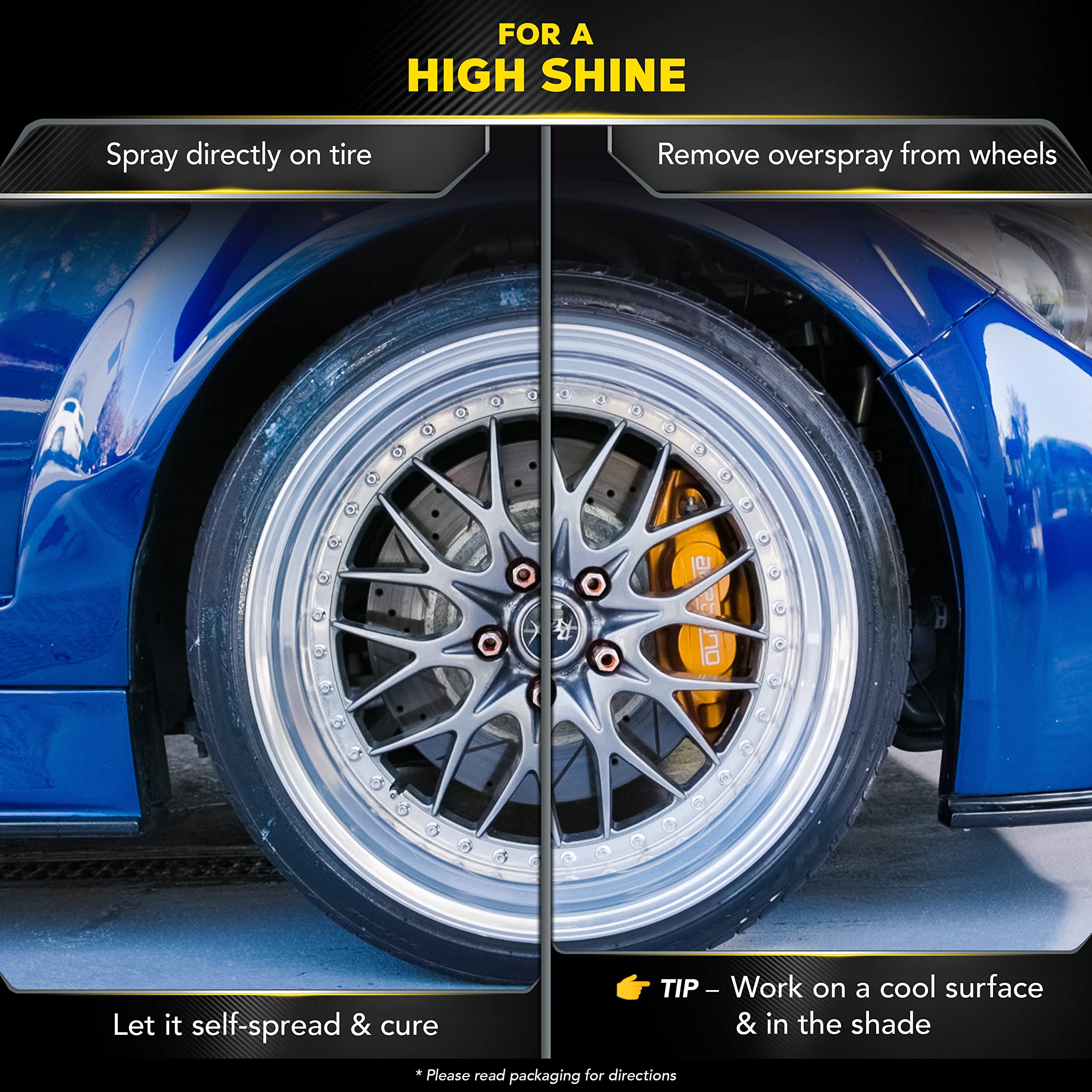 Meguiar'S Hybrid Ceramic Tire Shine - Long-Lasting Shine That'S Durable & Water-Resistant Hybrid Ceramic Technology - 16 Oz Spray