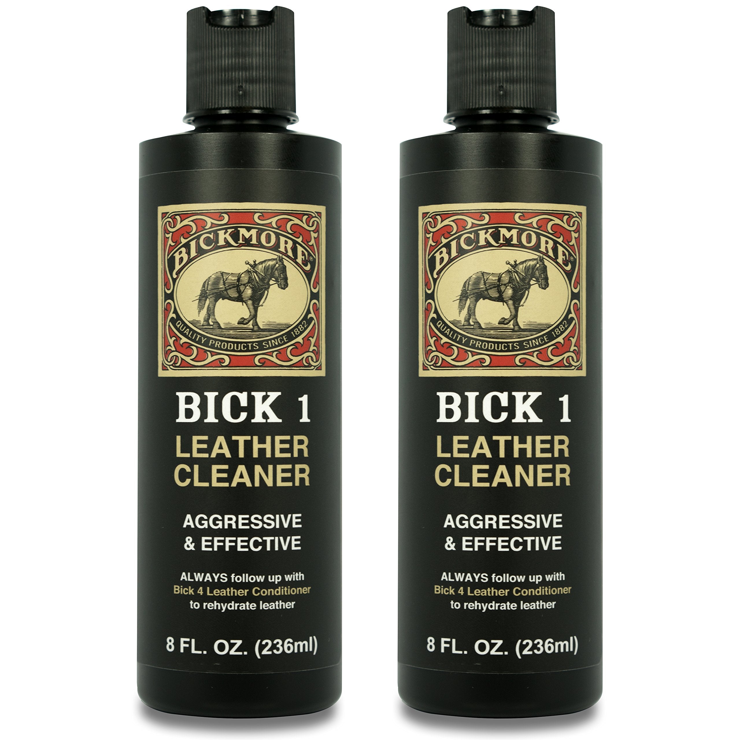 Bickmore Bick 1 Leather Cleaner 8 Oz (2 Pack) - Clean Dirt, Oil, Sweat, Salt, And Water Stains From All Colored, White, And Blac