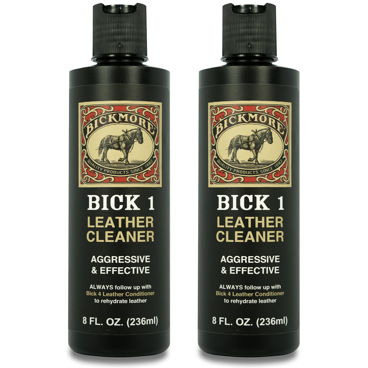 Bickmore Bick 1 Leather Cleaner 8 Oz (2 Pack) - Clean Dirt, Oil, Sweat, Salt, And Water Stains From All Colored, White, And Blac