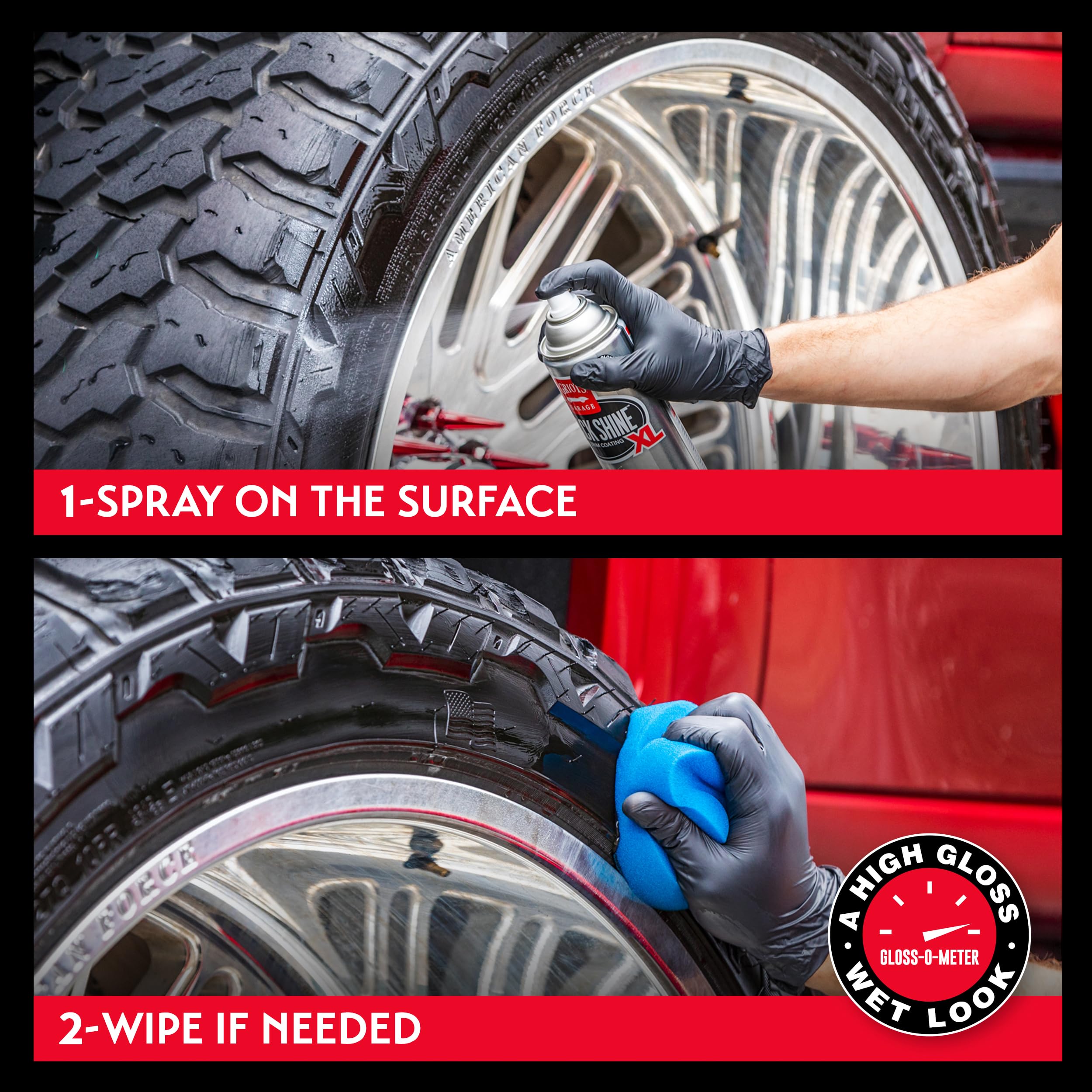 Griot'S Garage Black Shine Tire And Trim Coating, Water-Resistant Dressing, Provides A High-Gloss Finish, Rain Protection, 57709