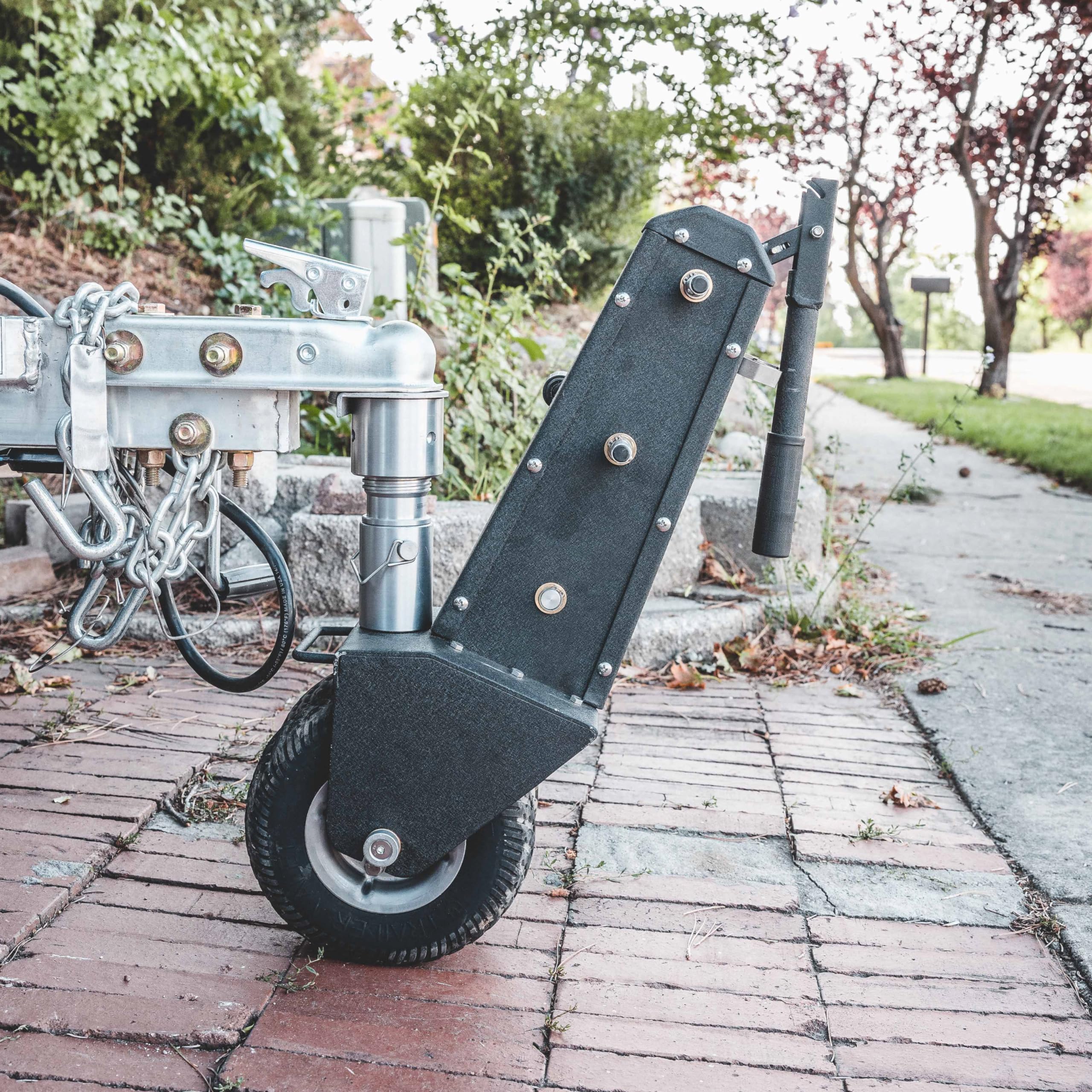 Trailer Valet XL Trailer Dolly with 2 Inch Ball - Drill-Powered or Manual Hand Crank Mover - 10,000 lbs Towing Capacity, 1,000 l