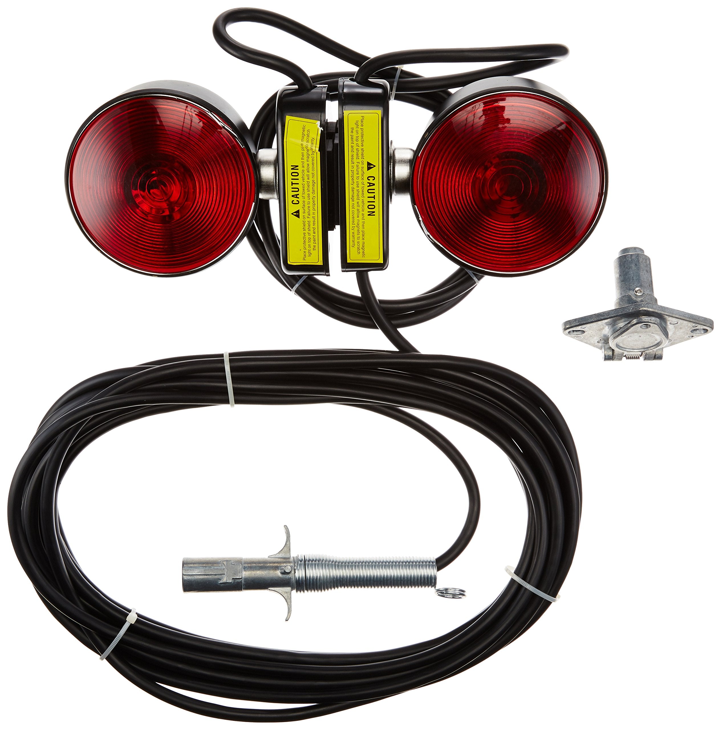 Buyers Products TL257M Heavy Duty Magnetic Towing Light Set with 30 ft Cord, 4 Inch Lights, 4-Pole Plug, DOT Approved Trailer Li
