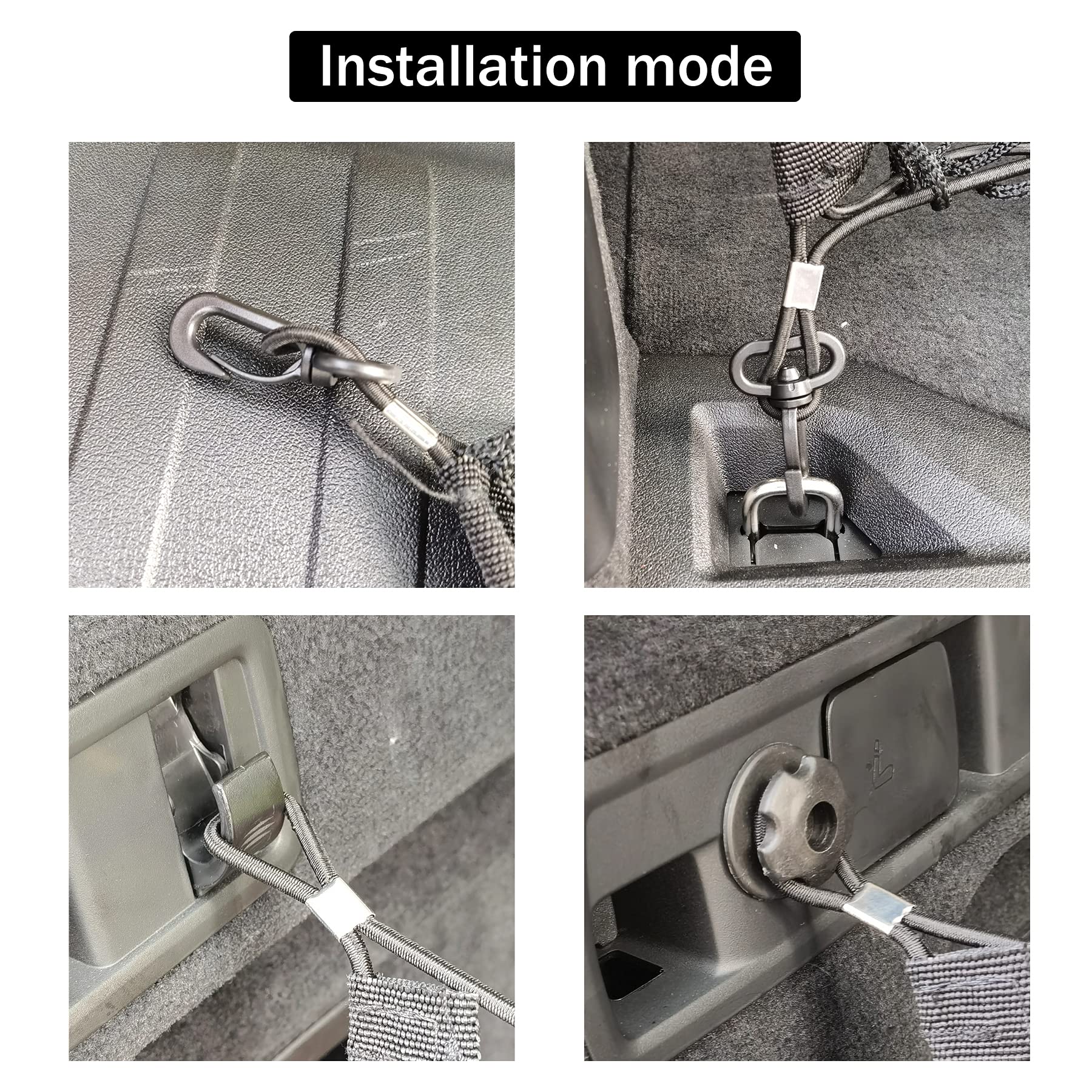 Amiss Heavy Duty Cargo Net Stretchable. Adjustable Elastic Trunk Storage Net With Hook For Suvs, Cars And Trucks, Car Interior A