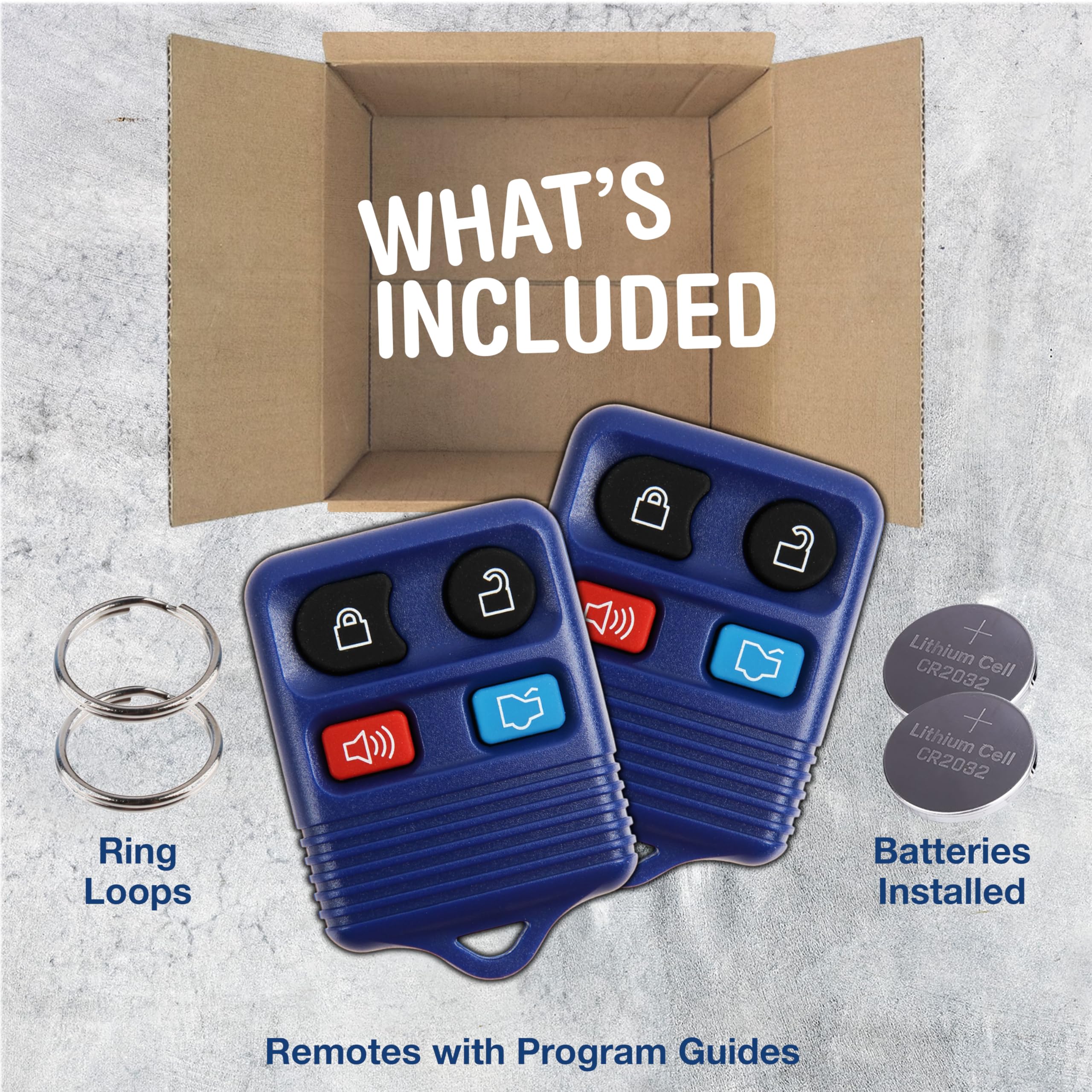 2X Keylessoption Key Fob Replacement For 2005 2006 2007 2008 2009 2010 2011 2012 2013 2014 2015 Ford F150 Explorer Ranger Mustan