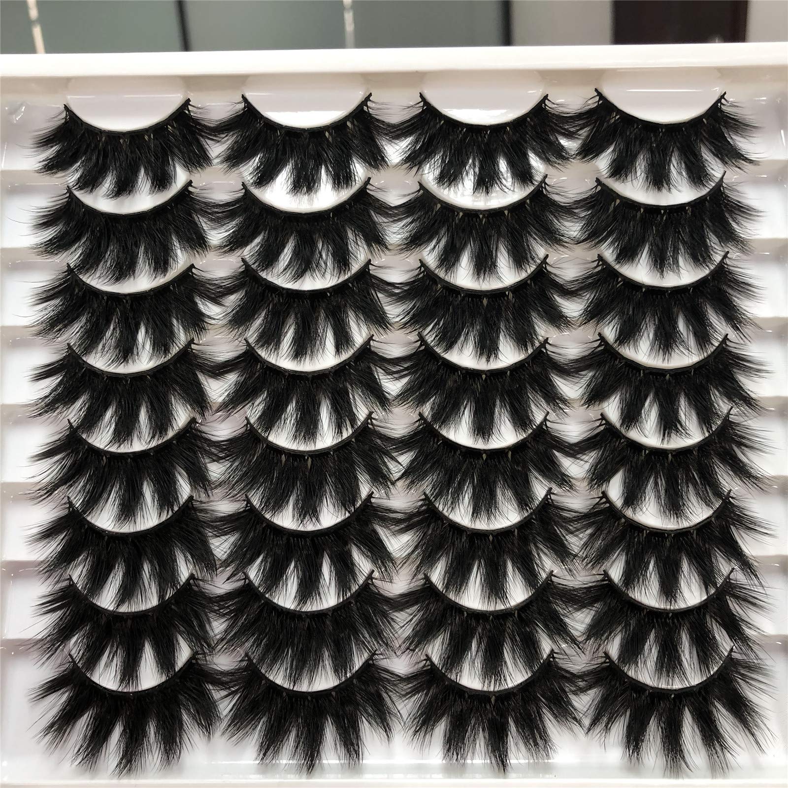 ALICROWN Dramatic Eyelashes Thick Mixed False Lashes Lightweight Handmade Soft Volume 16 Pairs Faux Mink Lashes Pack-New