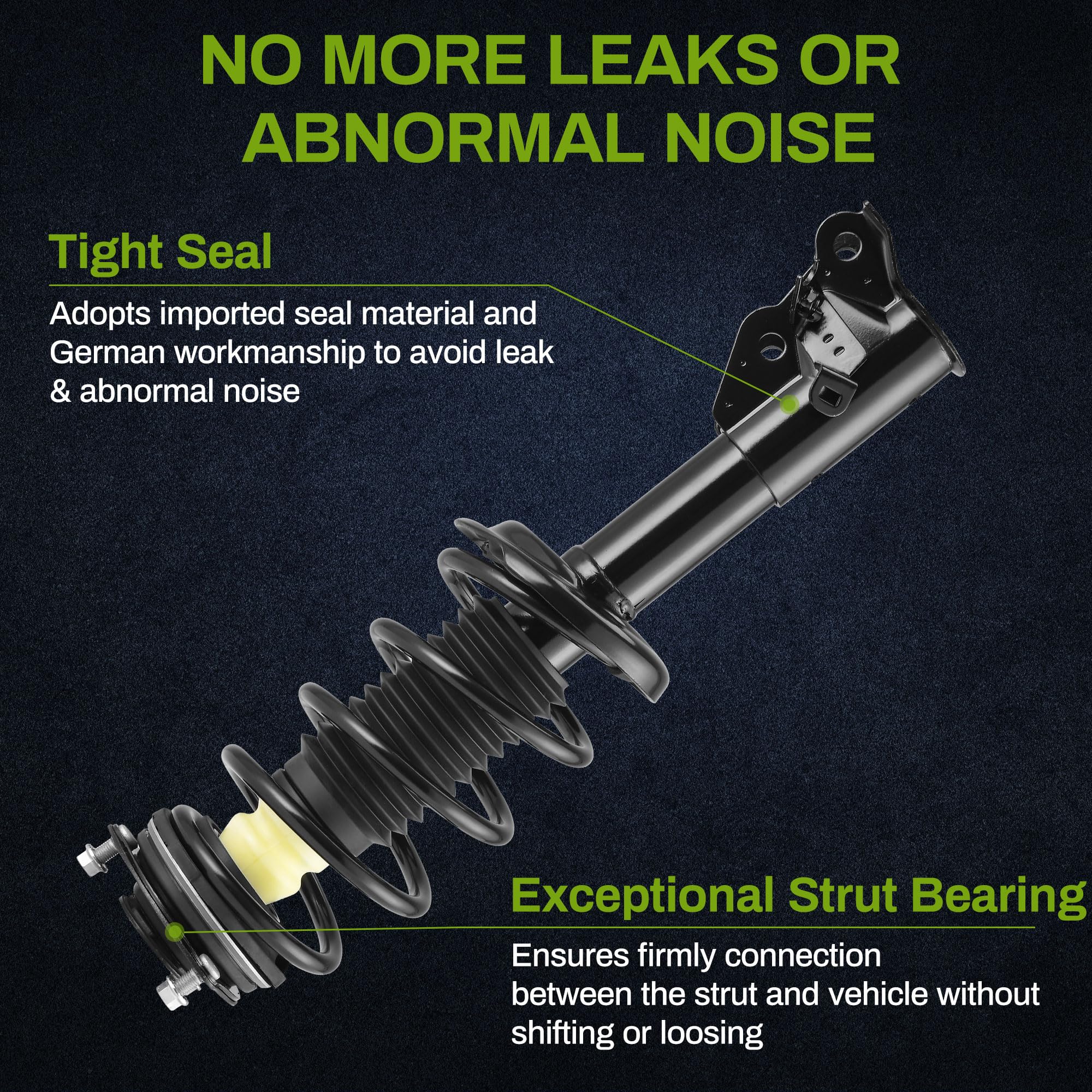 Autosaver88 Front & Rear Pair Complete Quick Struts Shocks Compatible With 2006-2010 Acura Csx, 2006-2011 Civic