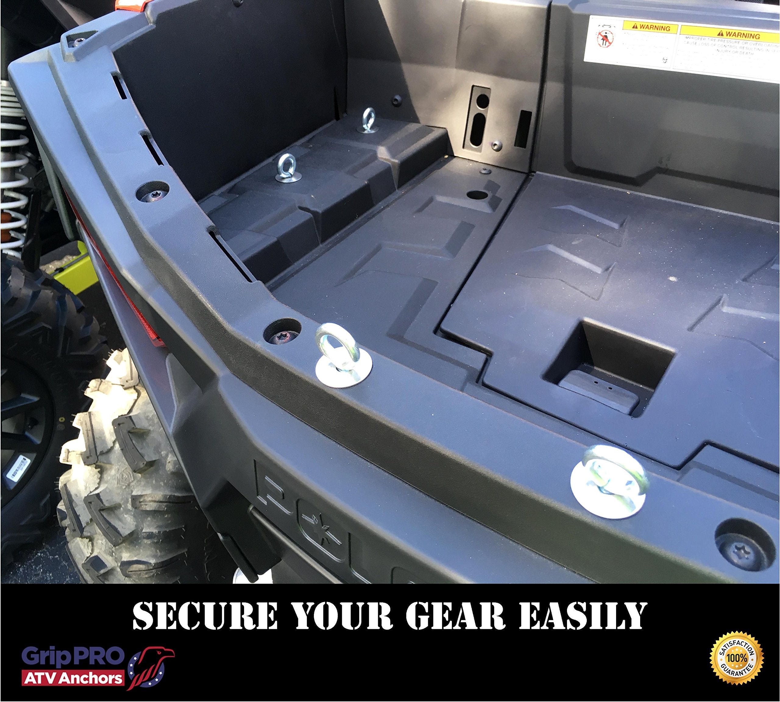 Grippro Atv Anchors To Fit Polaris Lock & Ride Atv Tie Down Anchors Made To Fit Rzr, Sportsman - Set Of 4 - These Do Not Fit Ran