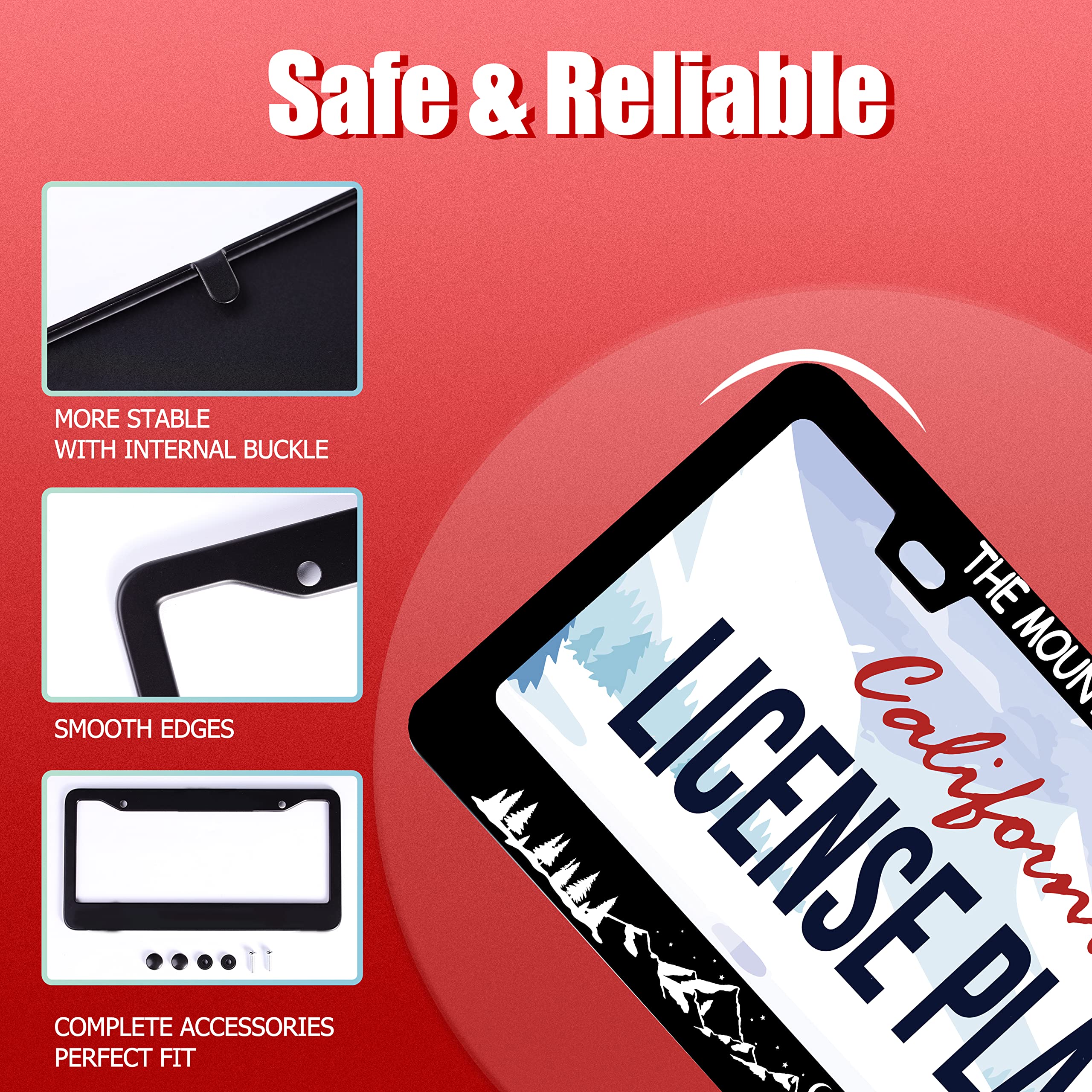 Mountains Are Calling License Plate Frame Mountains License Plate Funny Personalized For Car Accessories Stainless Steel License