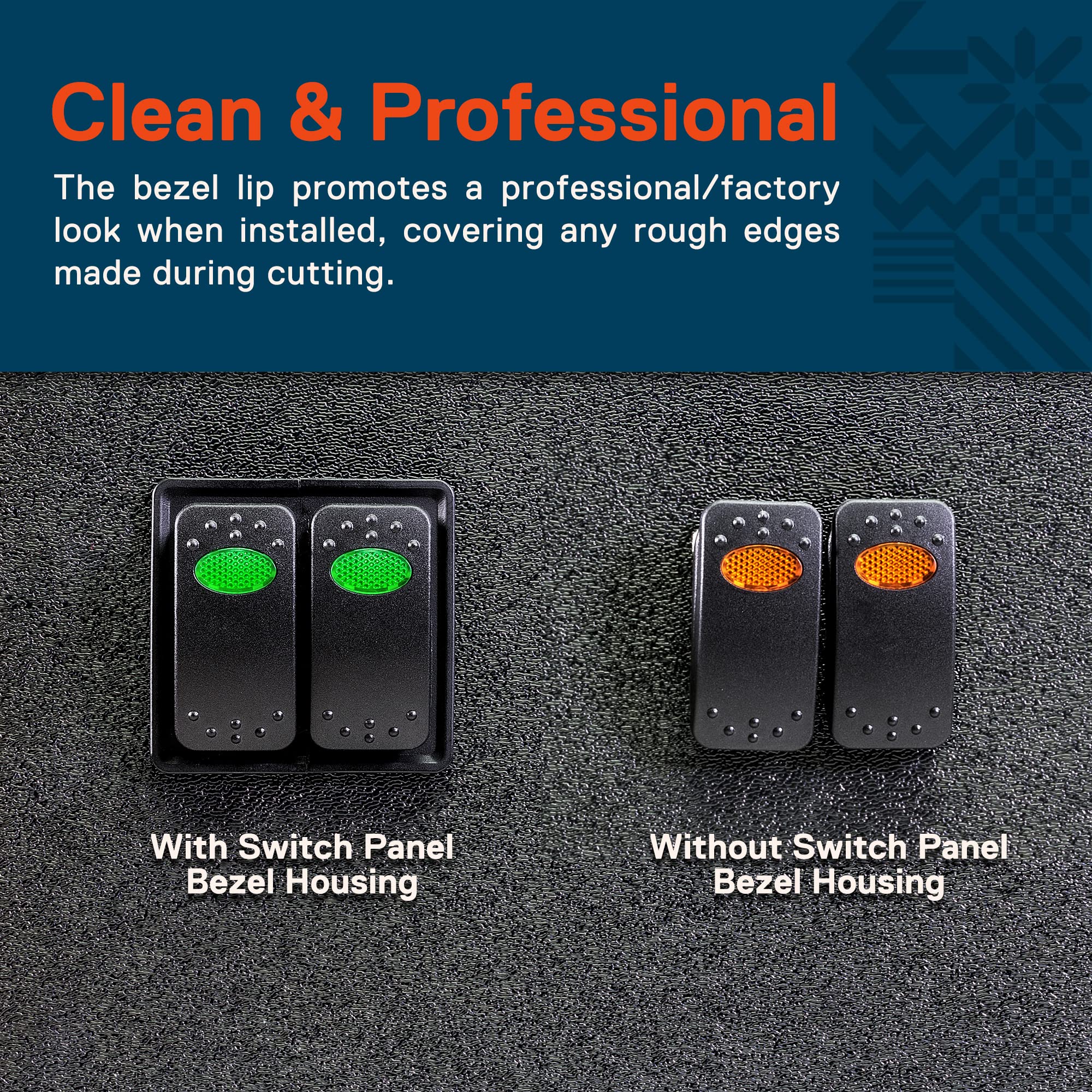 True Mods 3-Slot Rocker Switch Panel Housing Kit [Industry Standard Fit] [Heavy Duty] [Expandable Design] [Professional Look] Au