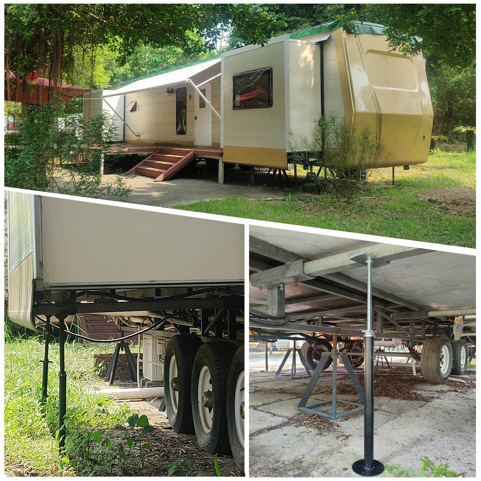 LUSHIH RV Slide Out Support Trailer Stabilizer Jacks, RV Camper Accessories for Travel Trailers - 15'' to 26'' - 5000 Lbs Each -