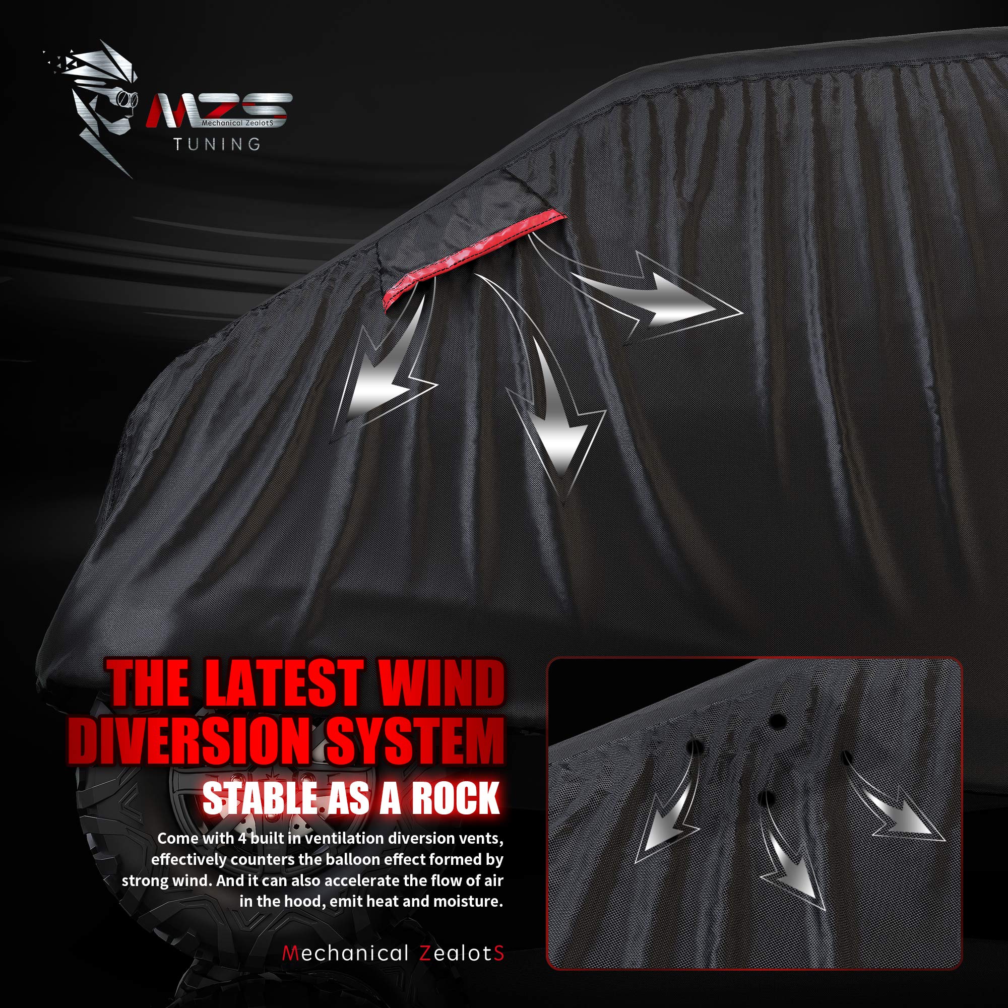 Mzs Utv Cover Waterproof All Weather Season Protection Accessories Fits Up To 160 Inch 4-6 Passengers Utility Vehicle Covers - V