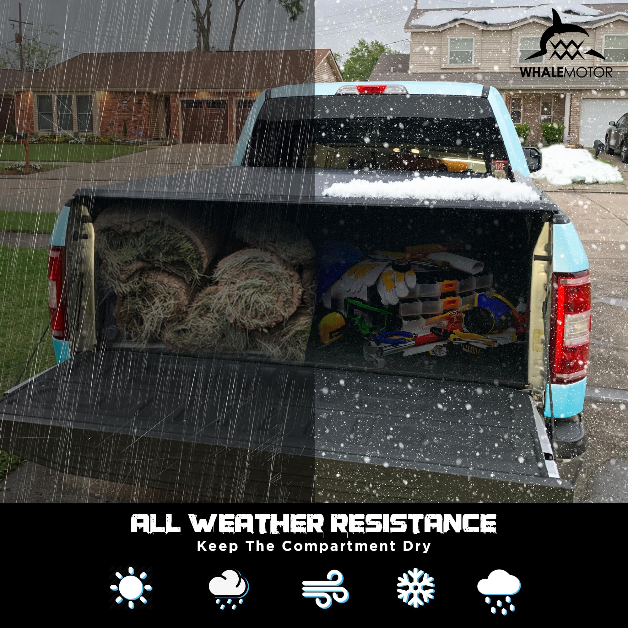 Truck Bed Tonneau Cover Compatible with Ford Super Duty 6.8 ft Standard Box, 1999-2025 F250 F-250 F350 F-350, Soft Roll Up Style