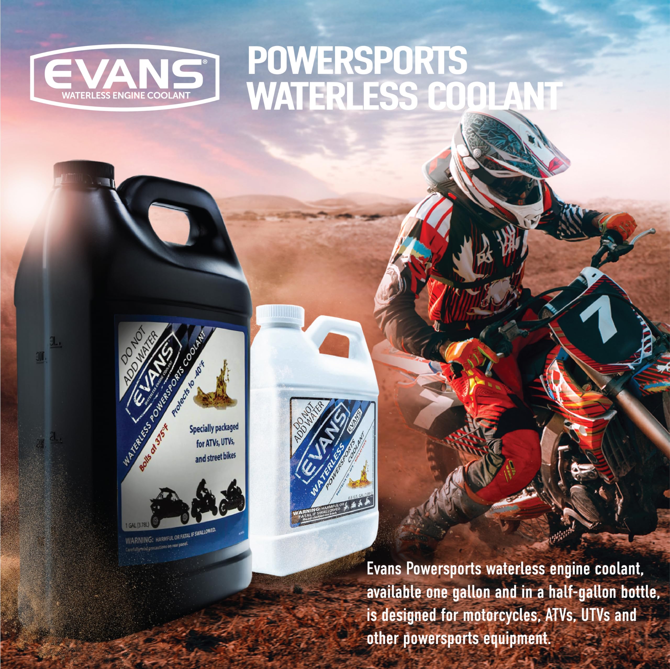 Evans Coolant Ec72064 Powersport Waterless Engine Coolant, 64 Fl. Oz., 4 Pack