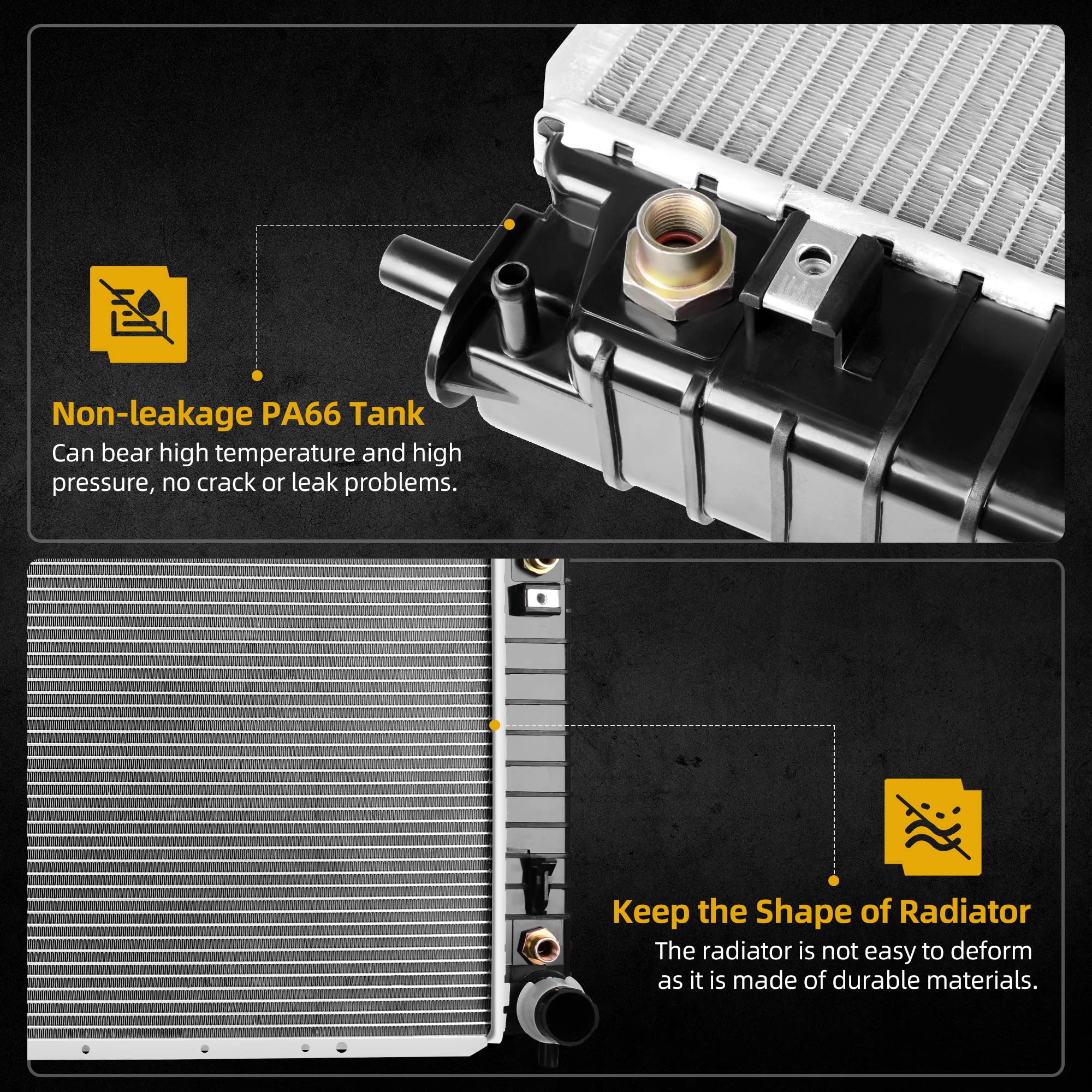 Dwvo Radiator Compatible With 1999-2003 Ford F150, 1999-2003 F-250 F-350, 99-01 Expedition Lincoln Navigator 4.2L 4.6L 5.4L (Wit