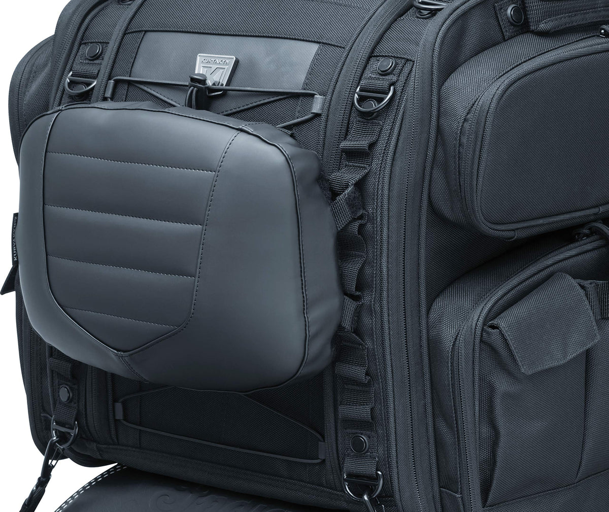 Kuryakyn 5299 Motorcycle Travel Luggage Accessory: Removable Seat Backrest Pad, Multi-Fit For Sissy Bars And Xkursion/Momentum B